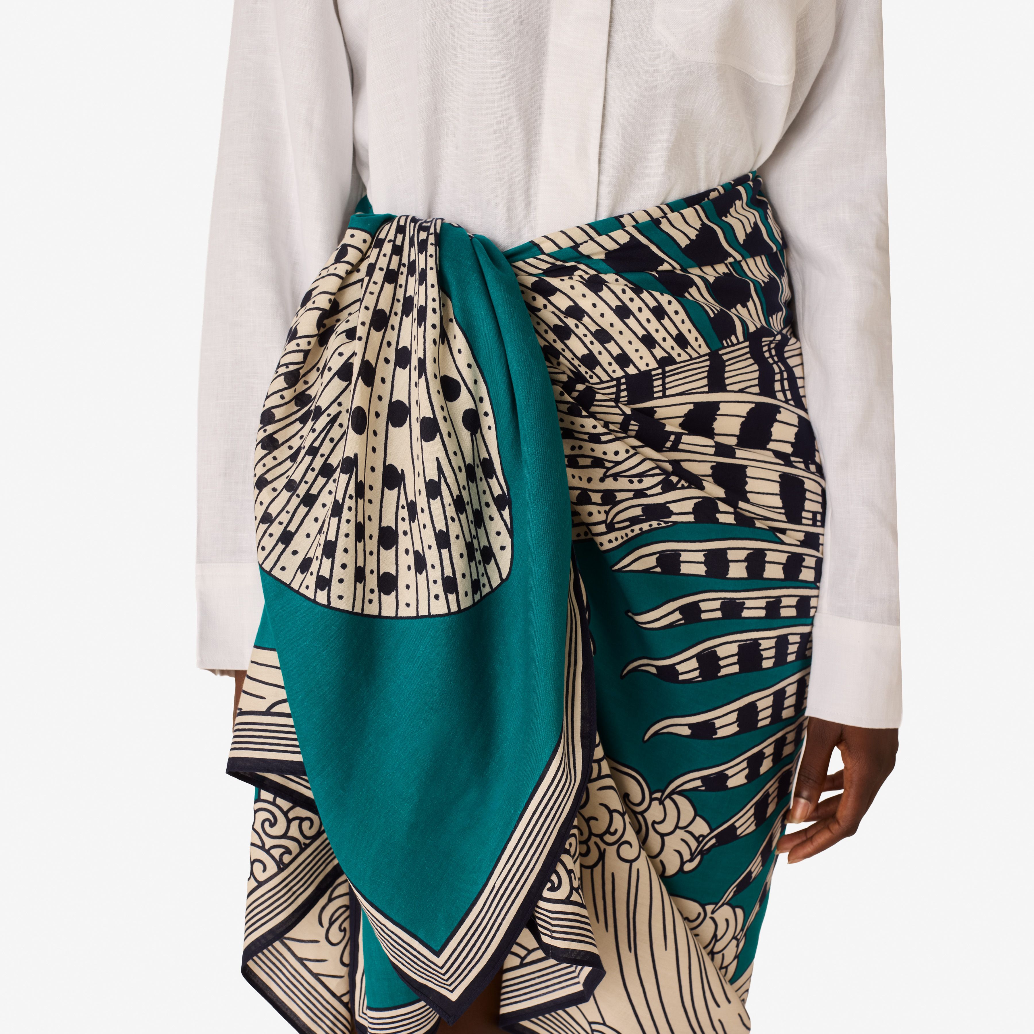 Scarf 100 - Vague - Turquoise