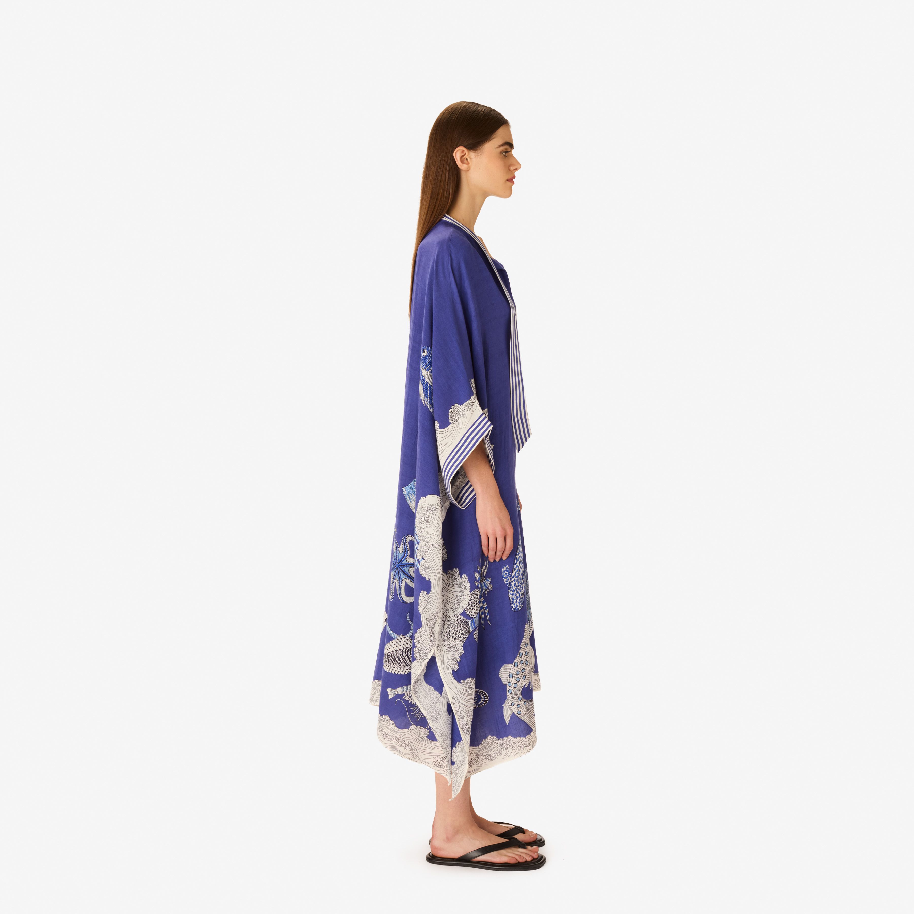 Kaftan Lungo - Poseidon - Blu Scuro