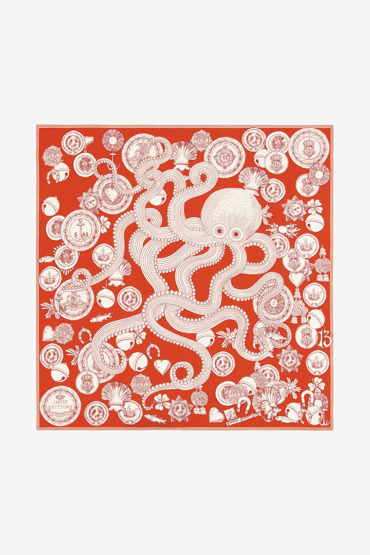 Square 65 - Octopus - Red