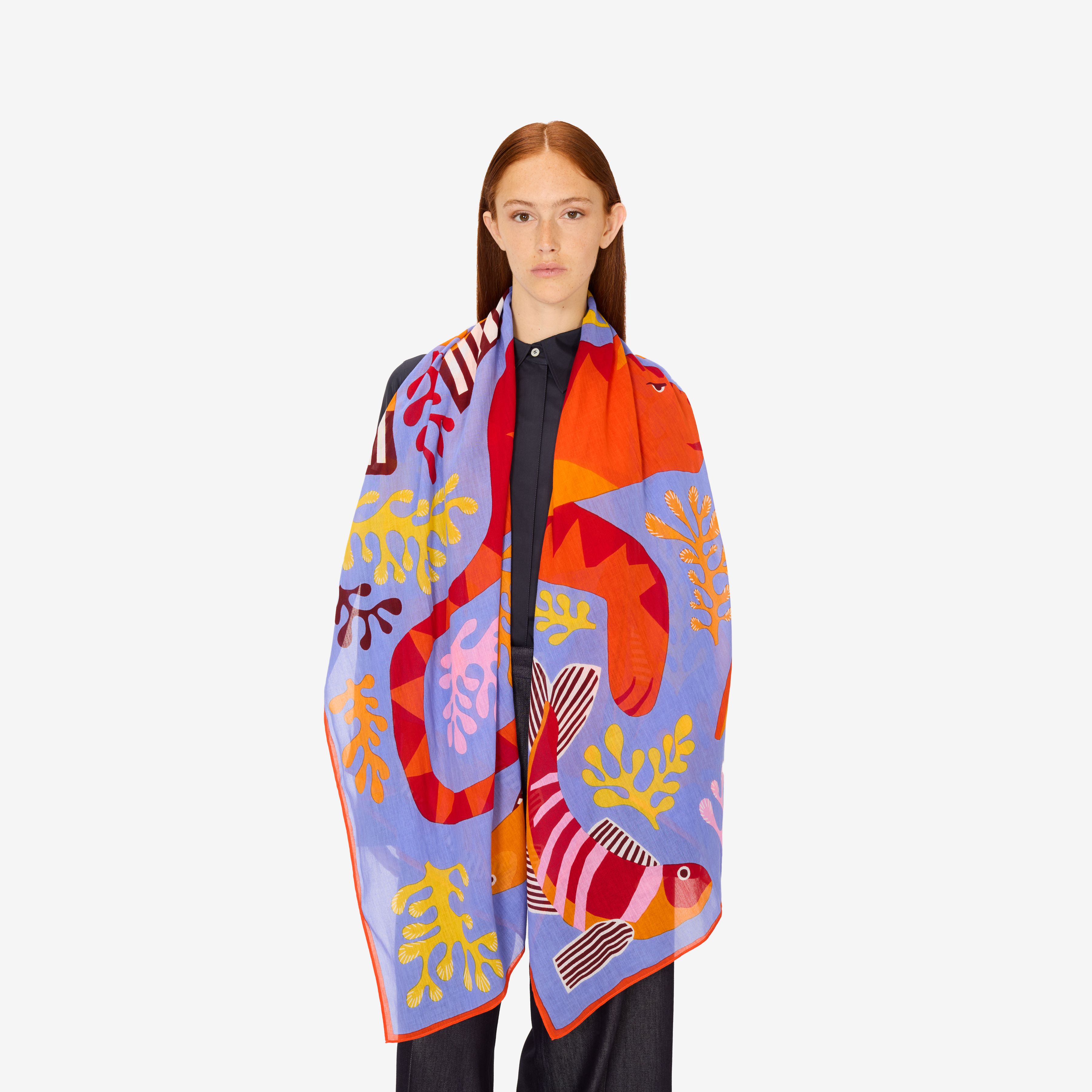 Scarf 100 - Splash - Purple