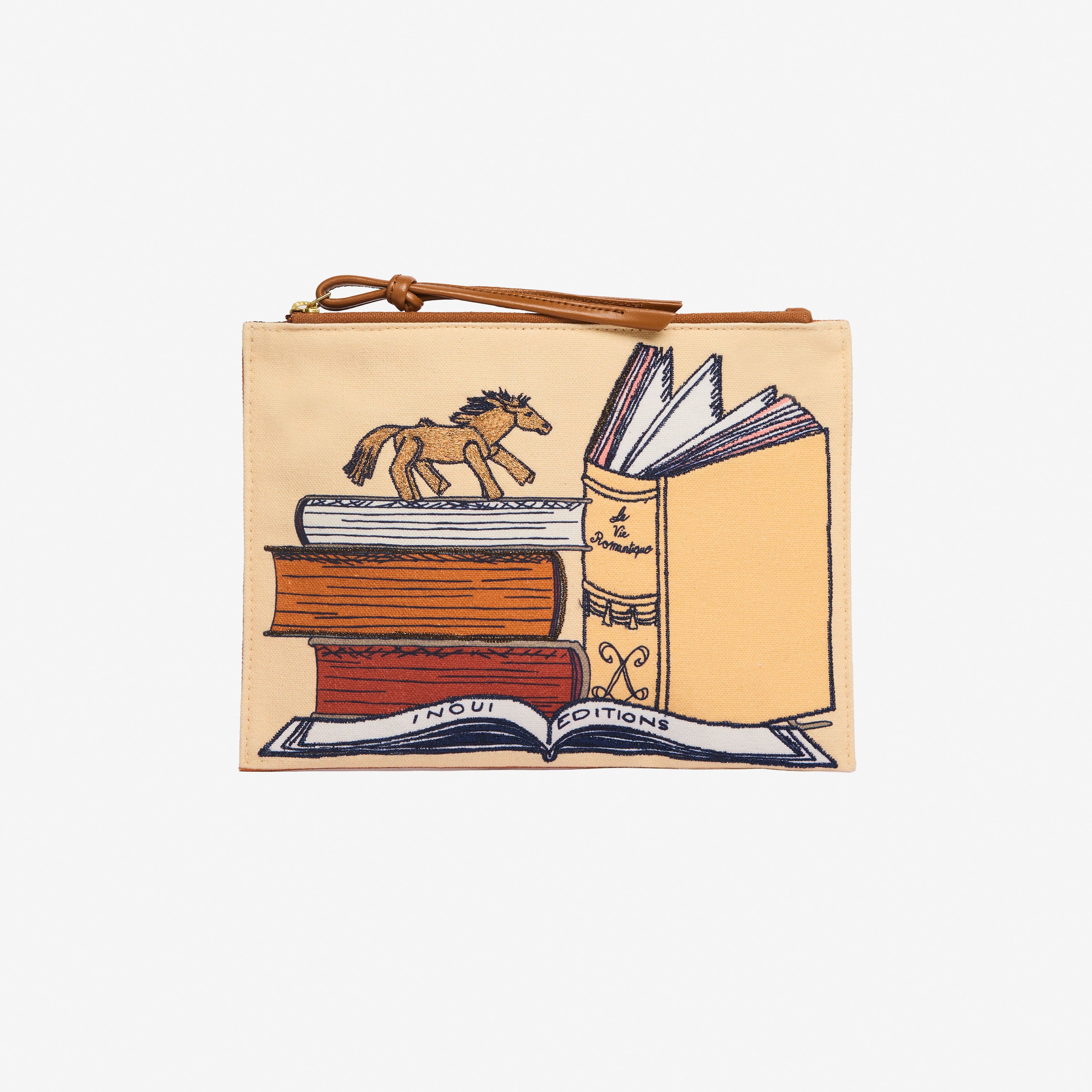 Bolso de Mano Bordado - Paris Neuvieme - Beige