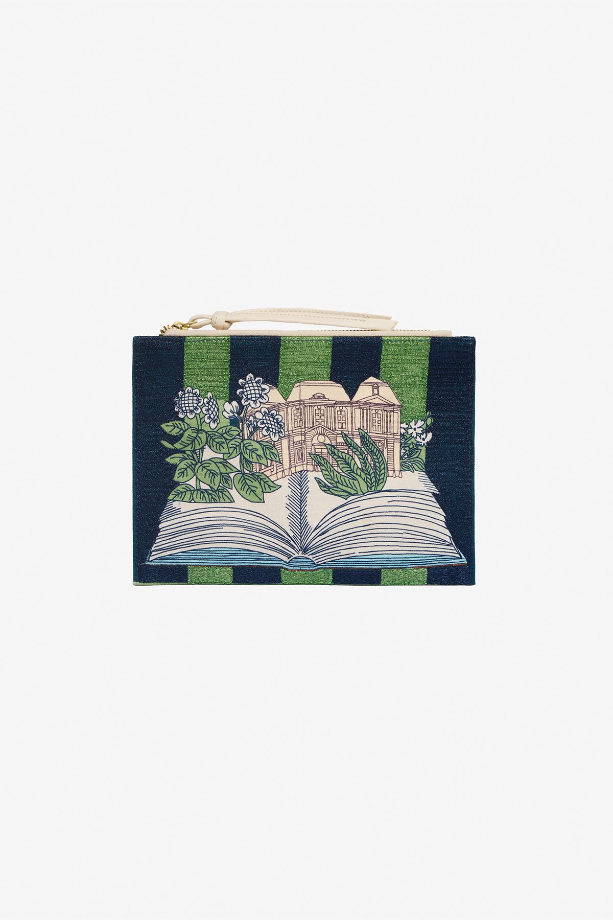 Bestickter Beutel - Paris Septieme - Marineblau
