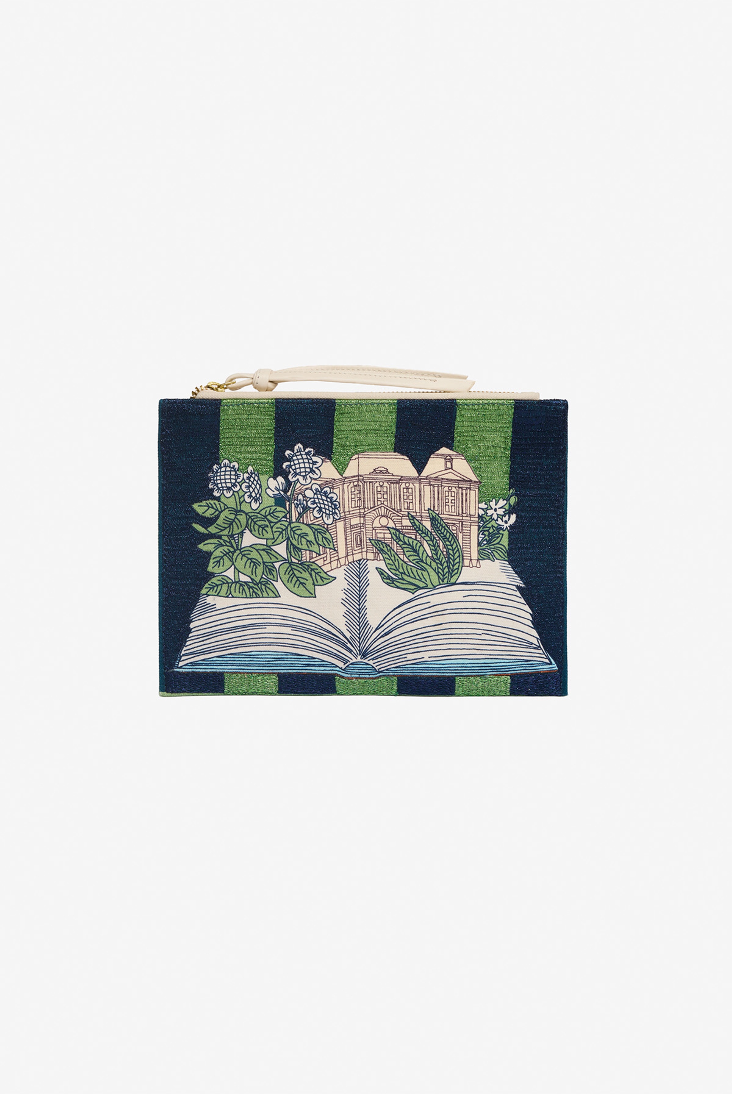 Bestickter Beutel - Paris Septieme - Marineblau