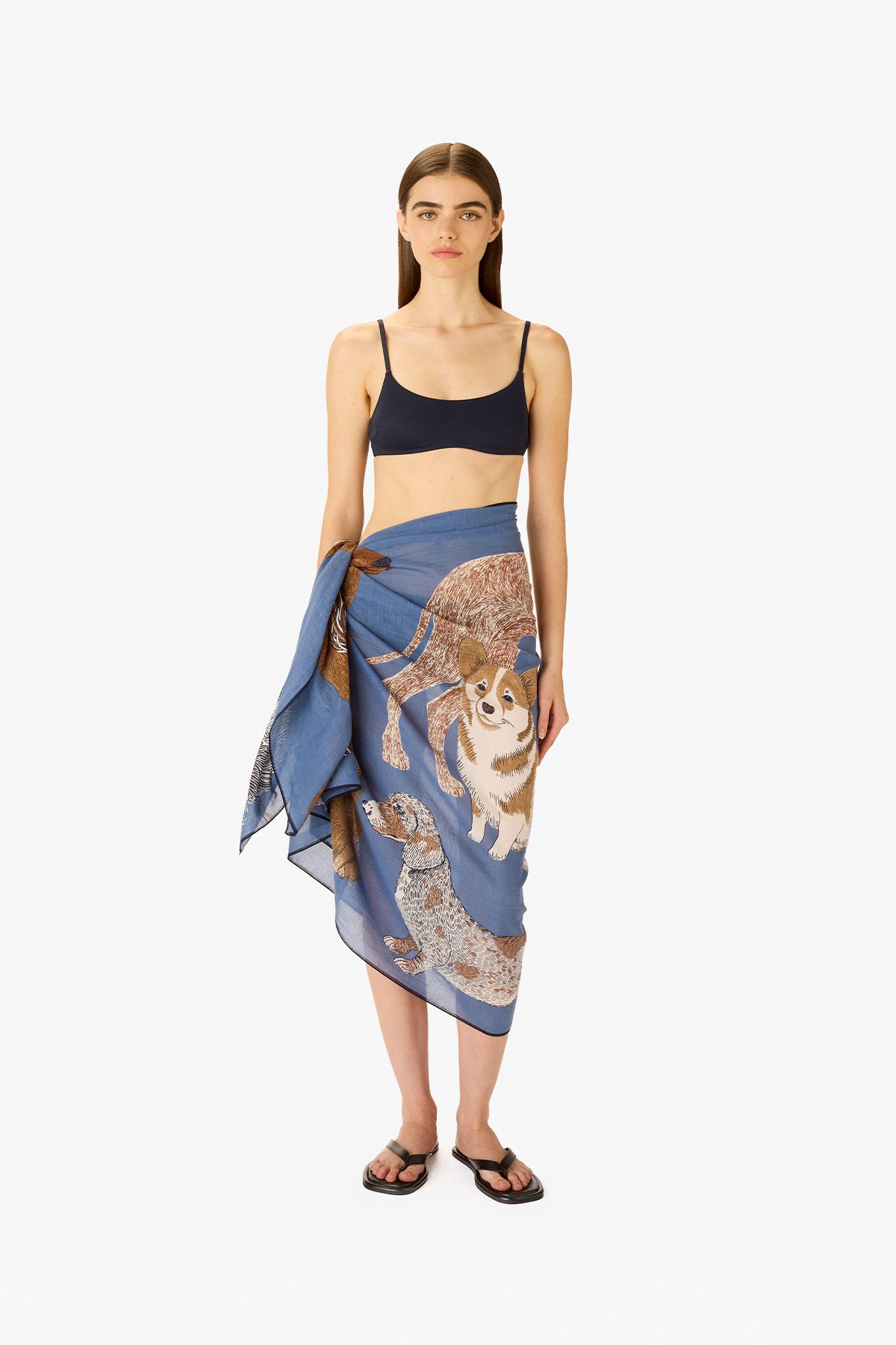 Scarf 100 Cotton - Toutou - Blue
