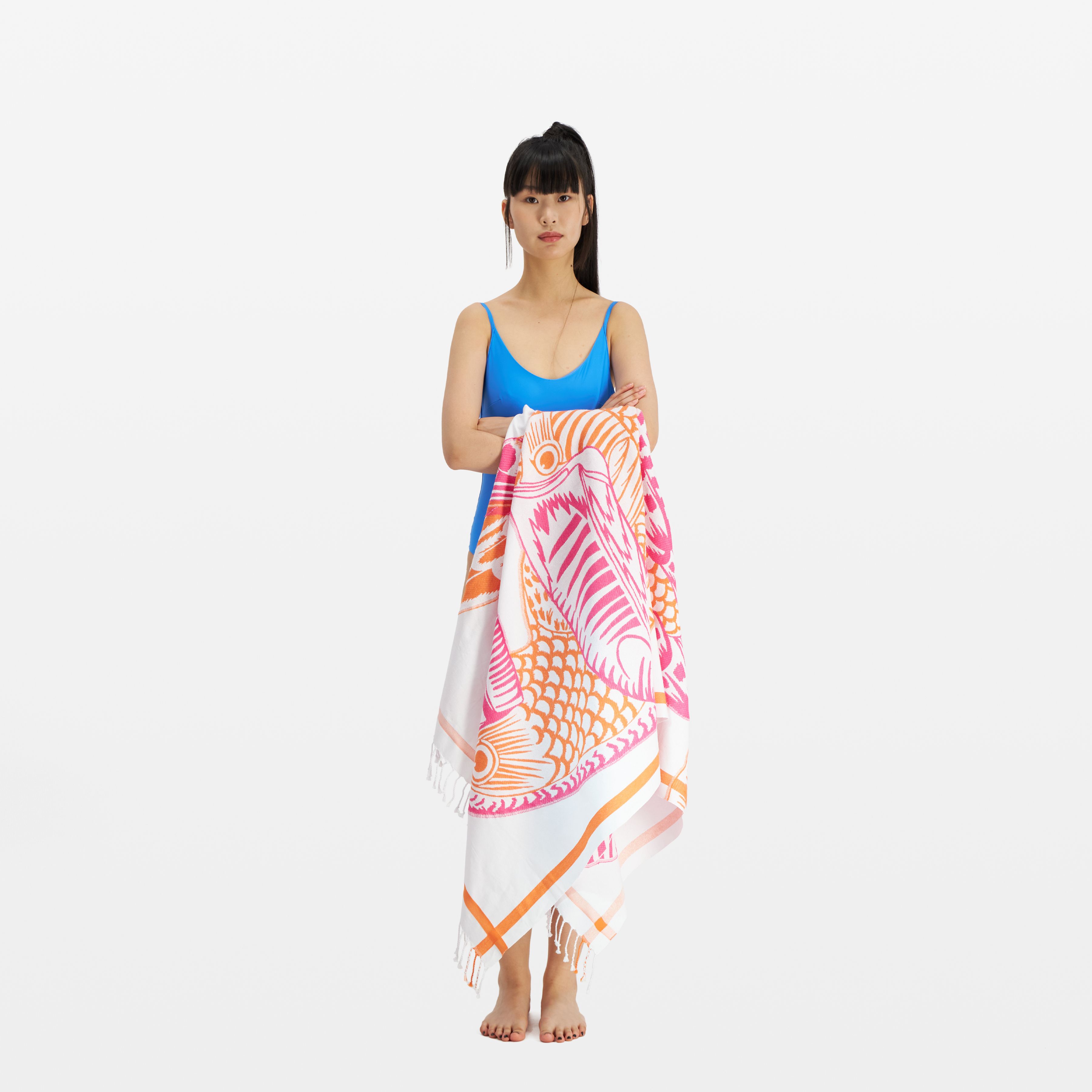 Fouta 100 - Toucan 3D - Rose