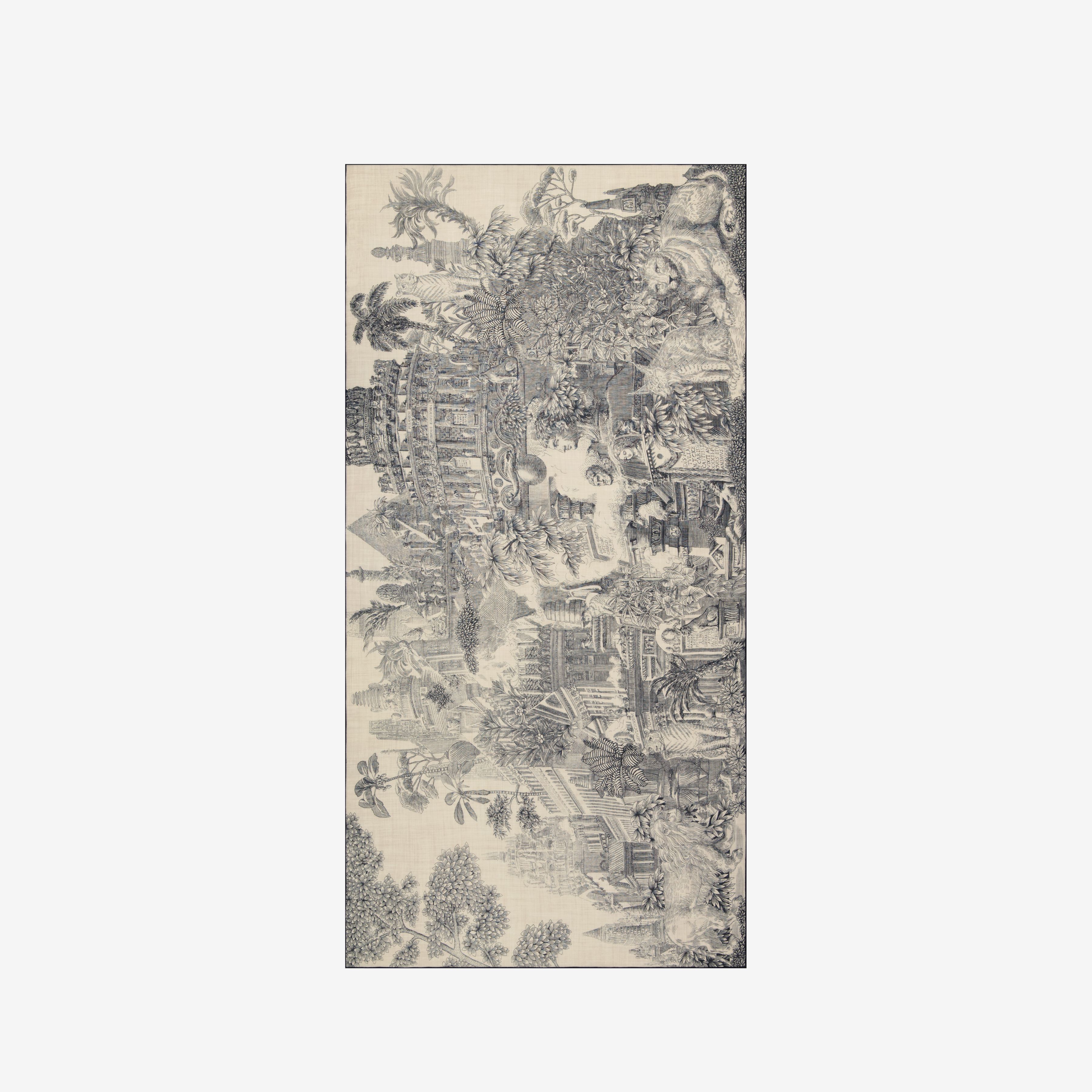 Sciarpa di Lana 100 - Piranesi - Nero