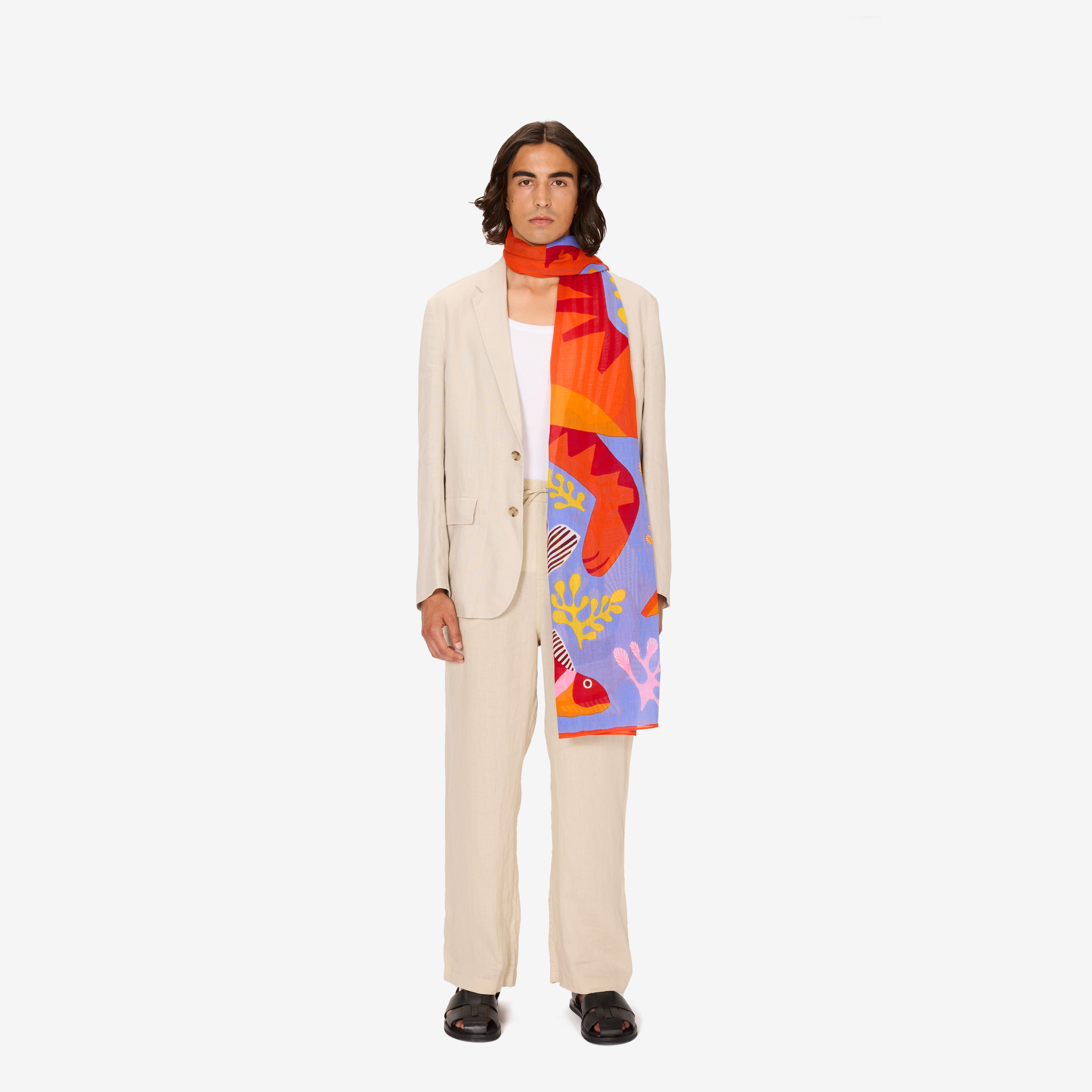 Scarf 100 - Splash - Purple