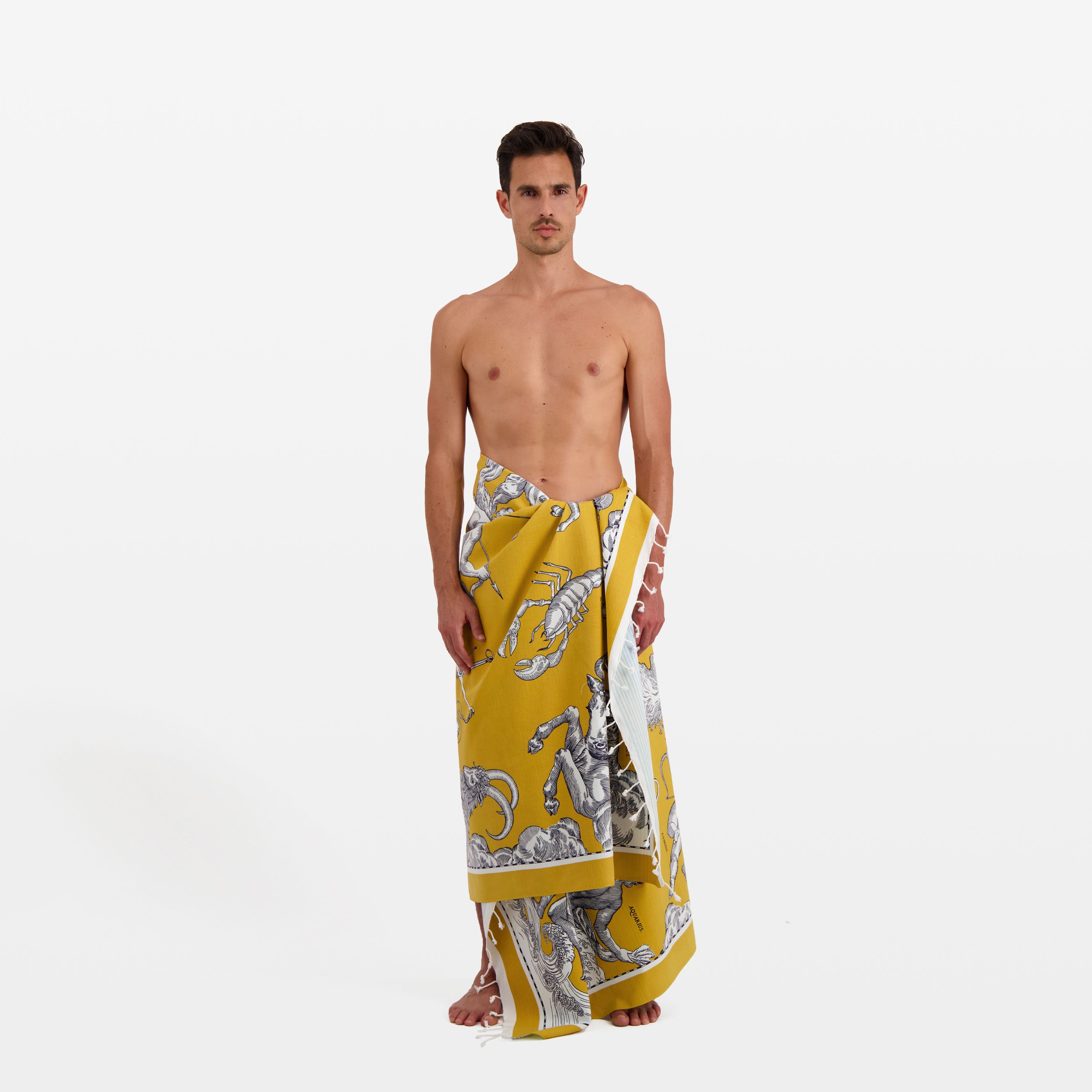 Fouta Towel 100 - Astrologie - Yellow