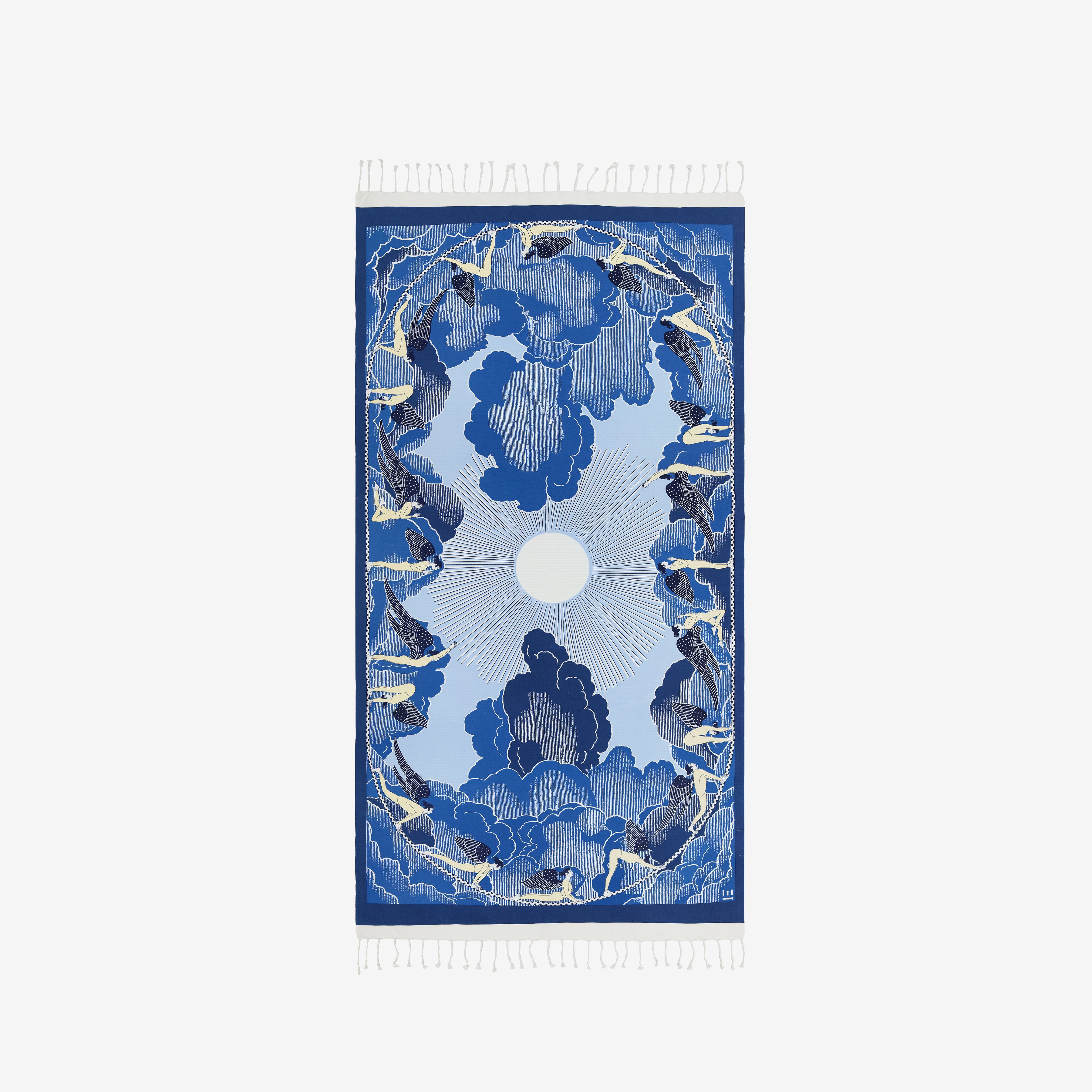 Telo Fouta 100 - Yoga - Blu