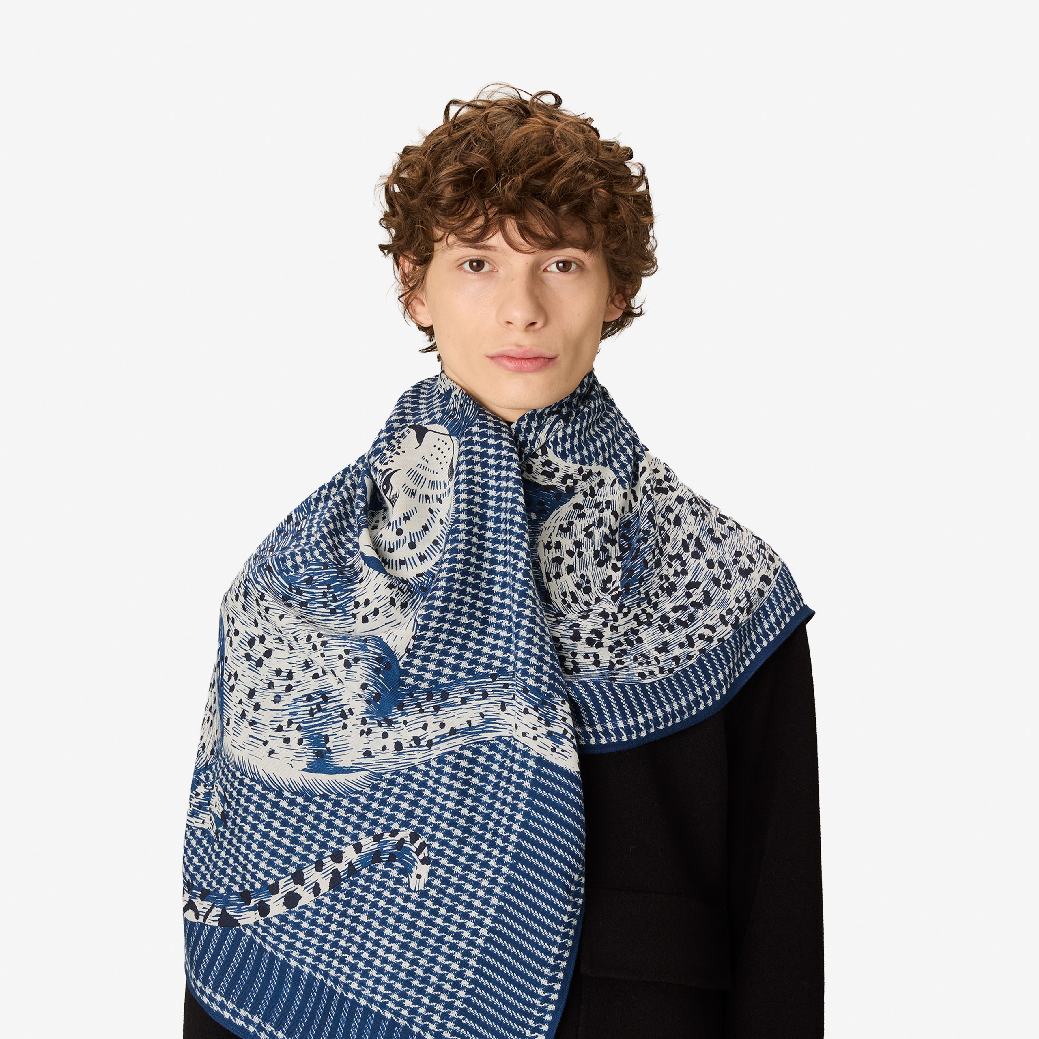 Square 100 - Jorgen Houndstooth - Blue