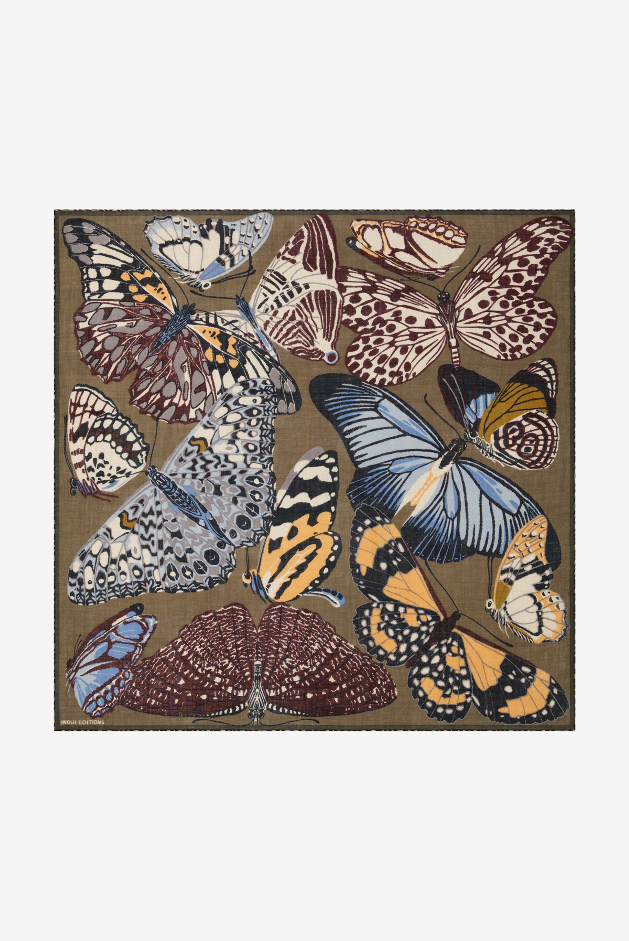 Square 130 - Papillons - Khaki