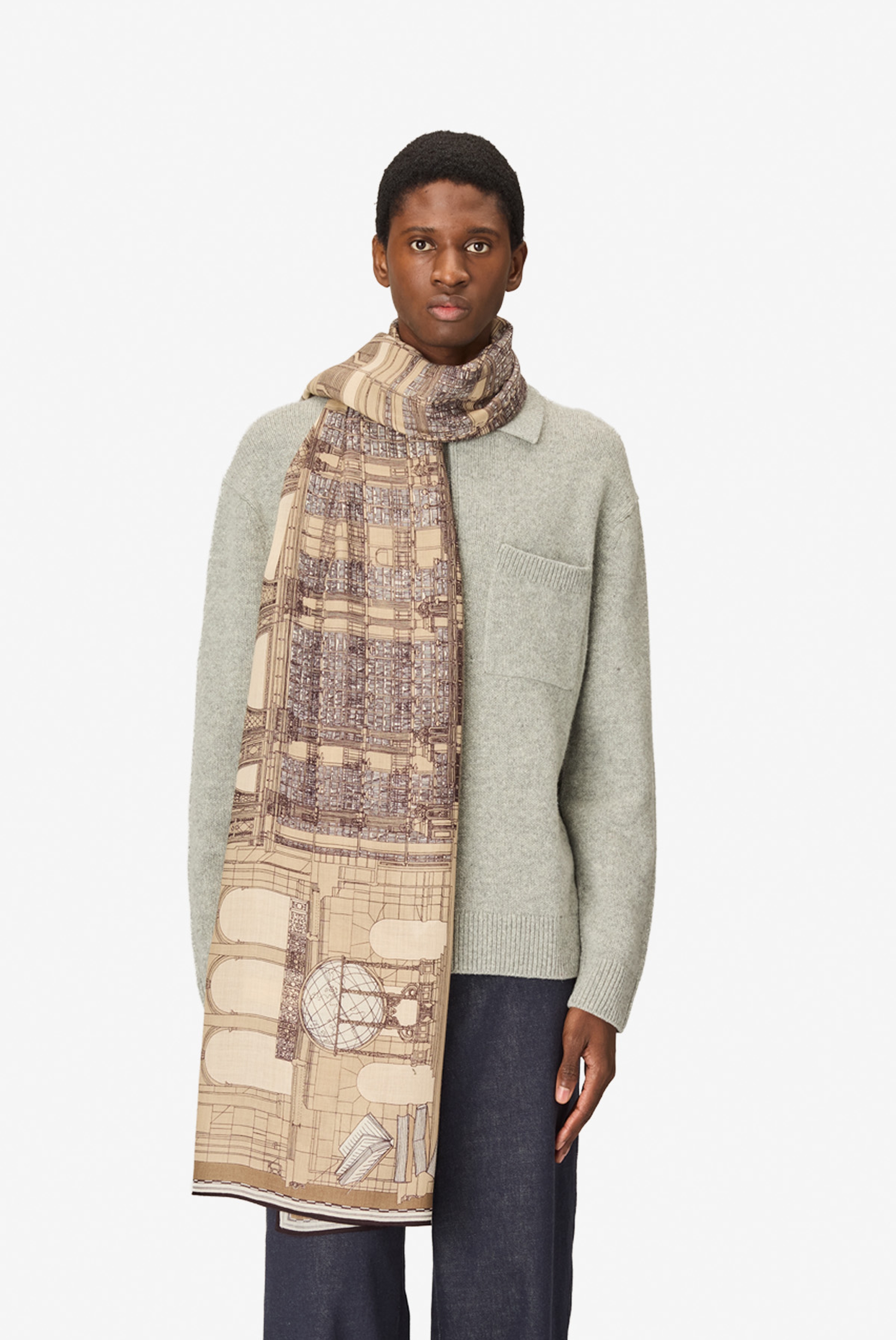 Scarf 100 - Vivienne - Brown