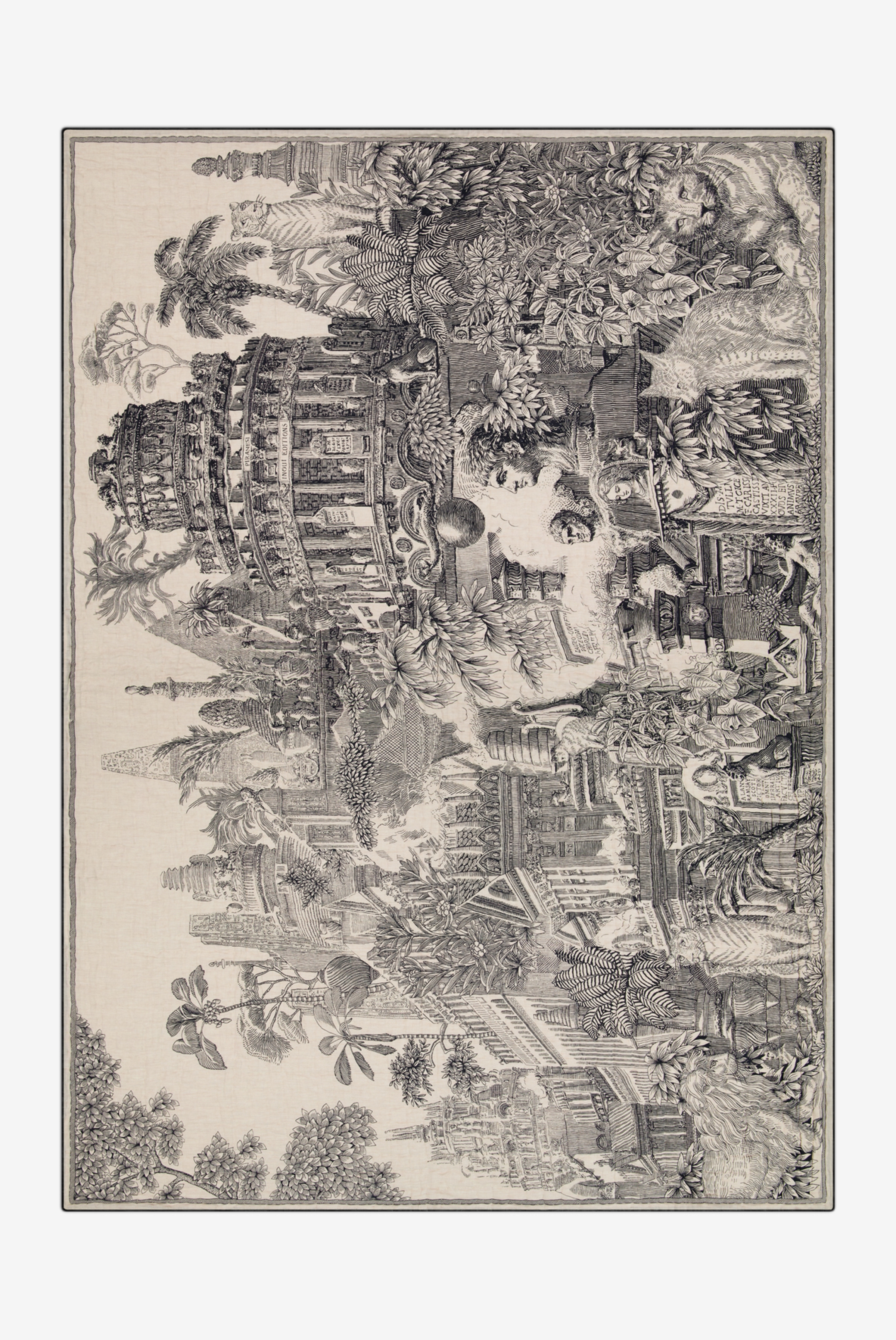 Bettdecke 140 - Piranesi - Schwarz