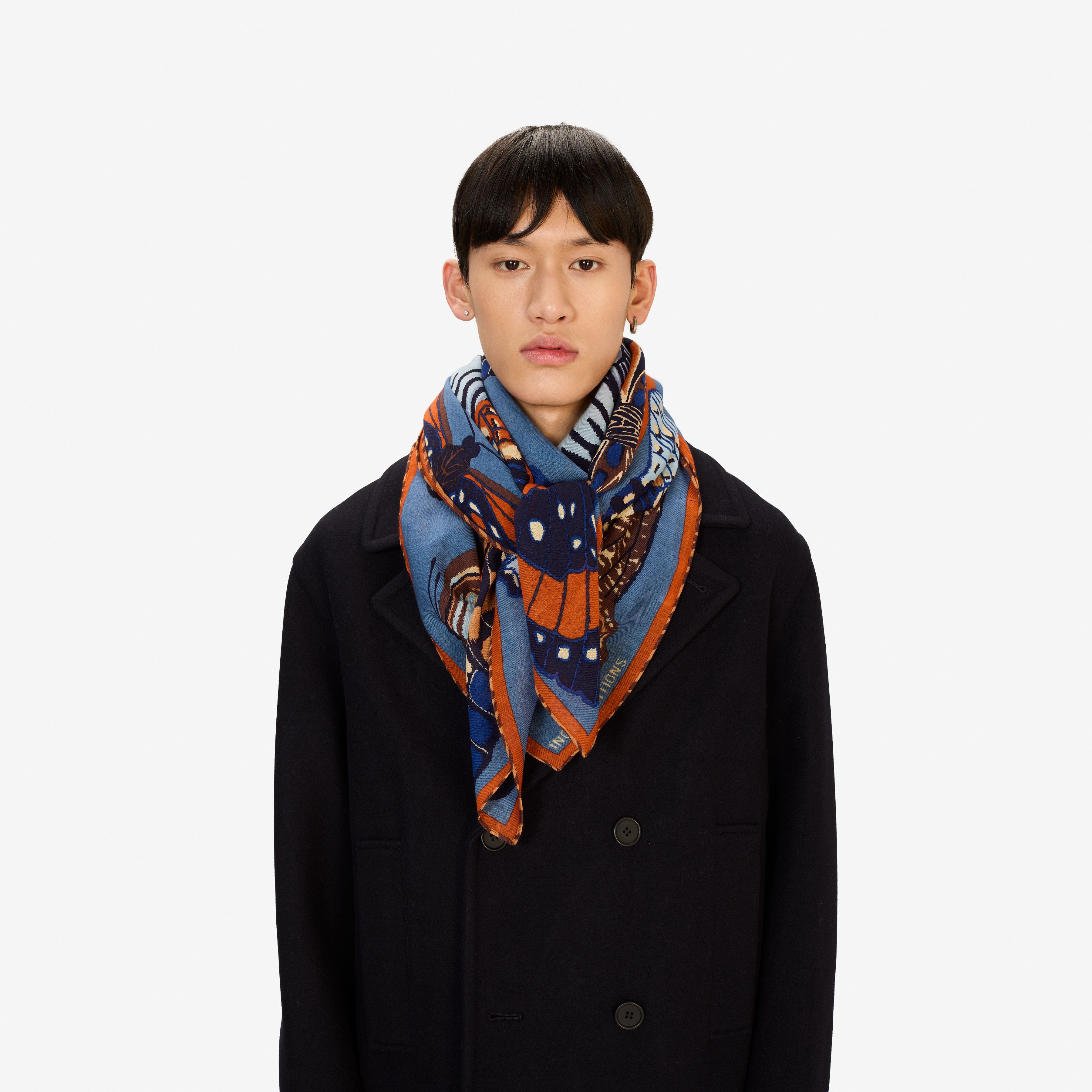 Square 130 - Papillons - Duck Blue