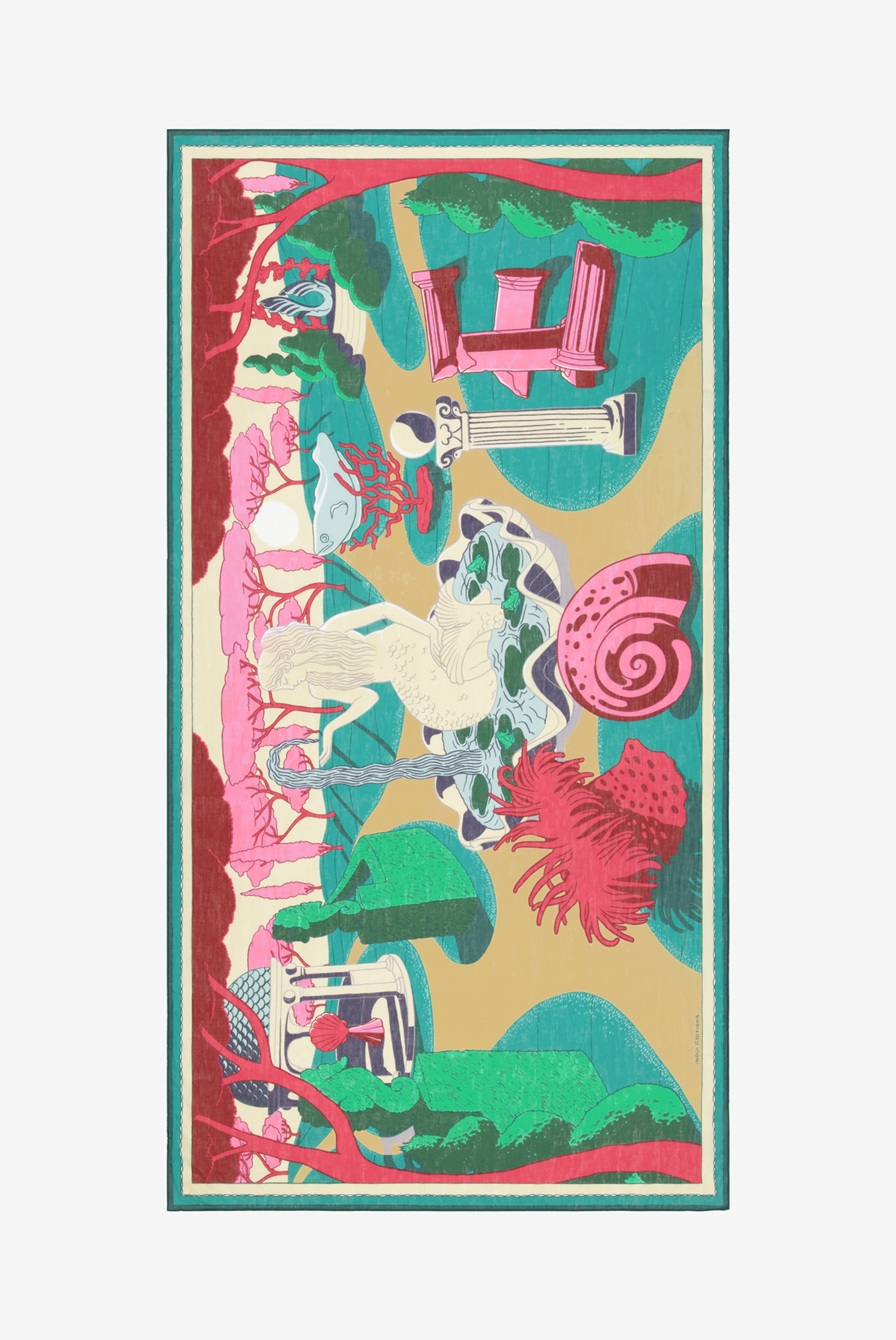 Scarf 100 - Jardin - Fuchsia
