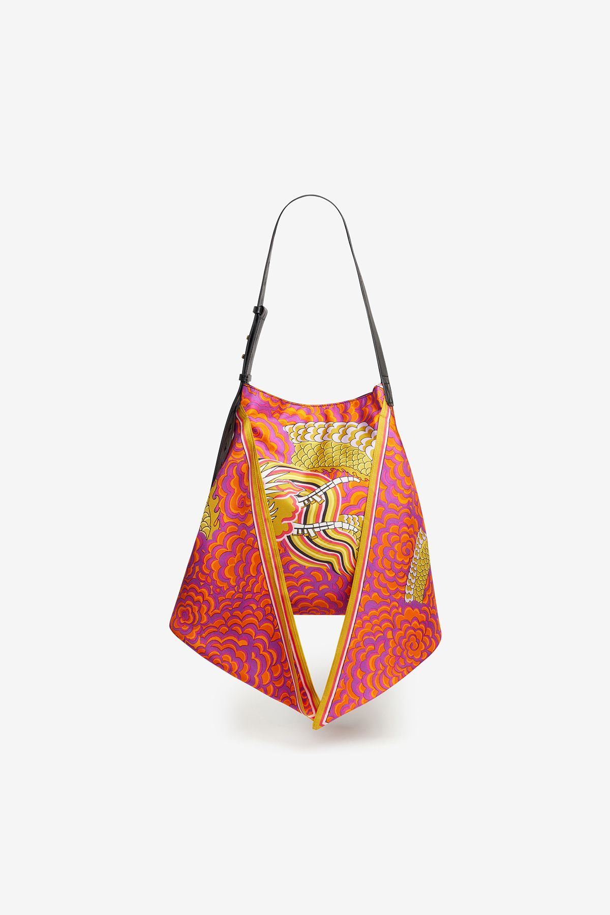 Scarf Bag S - Dragon - Fuchsia