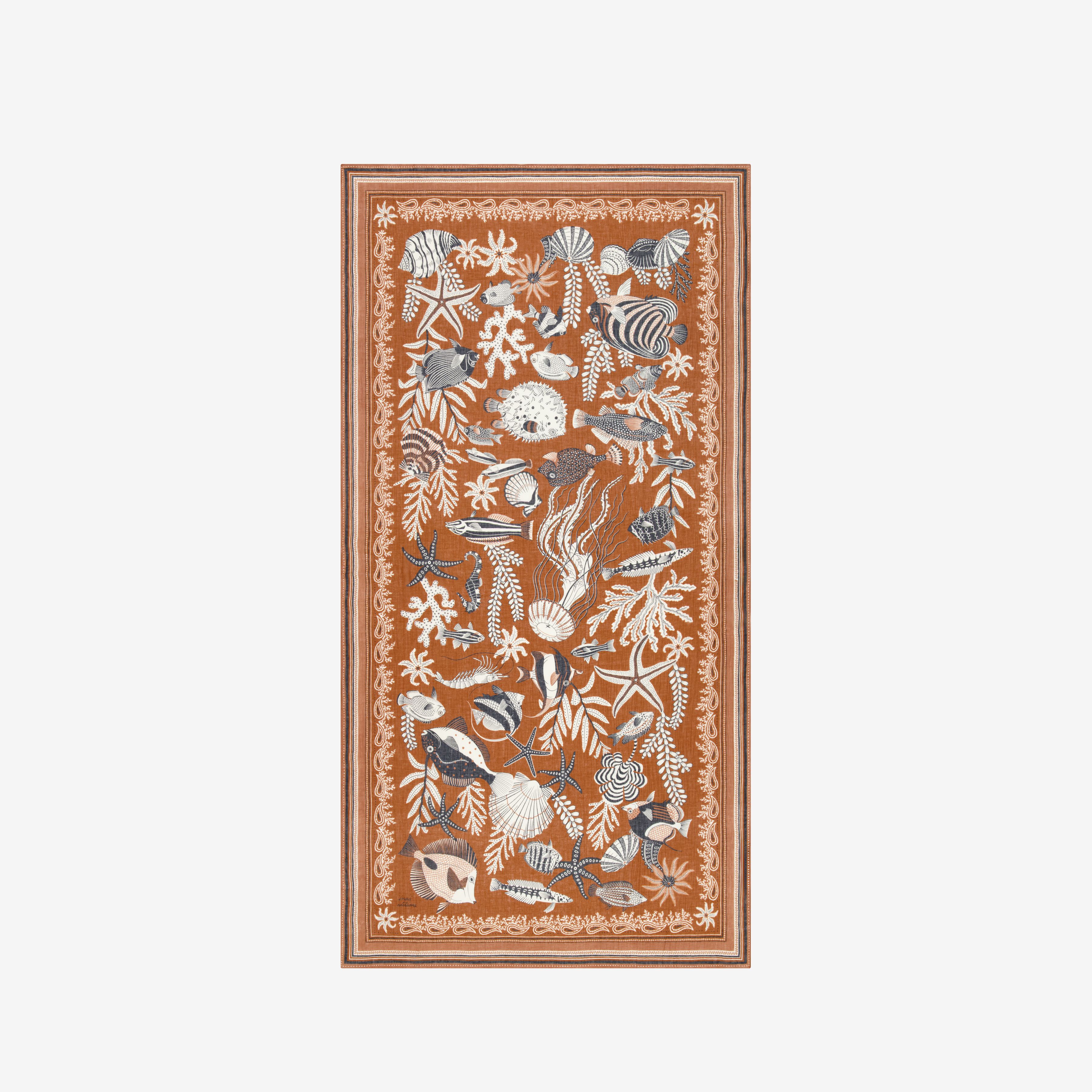 Scarf 100 - Neptune - Golden Brown