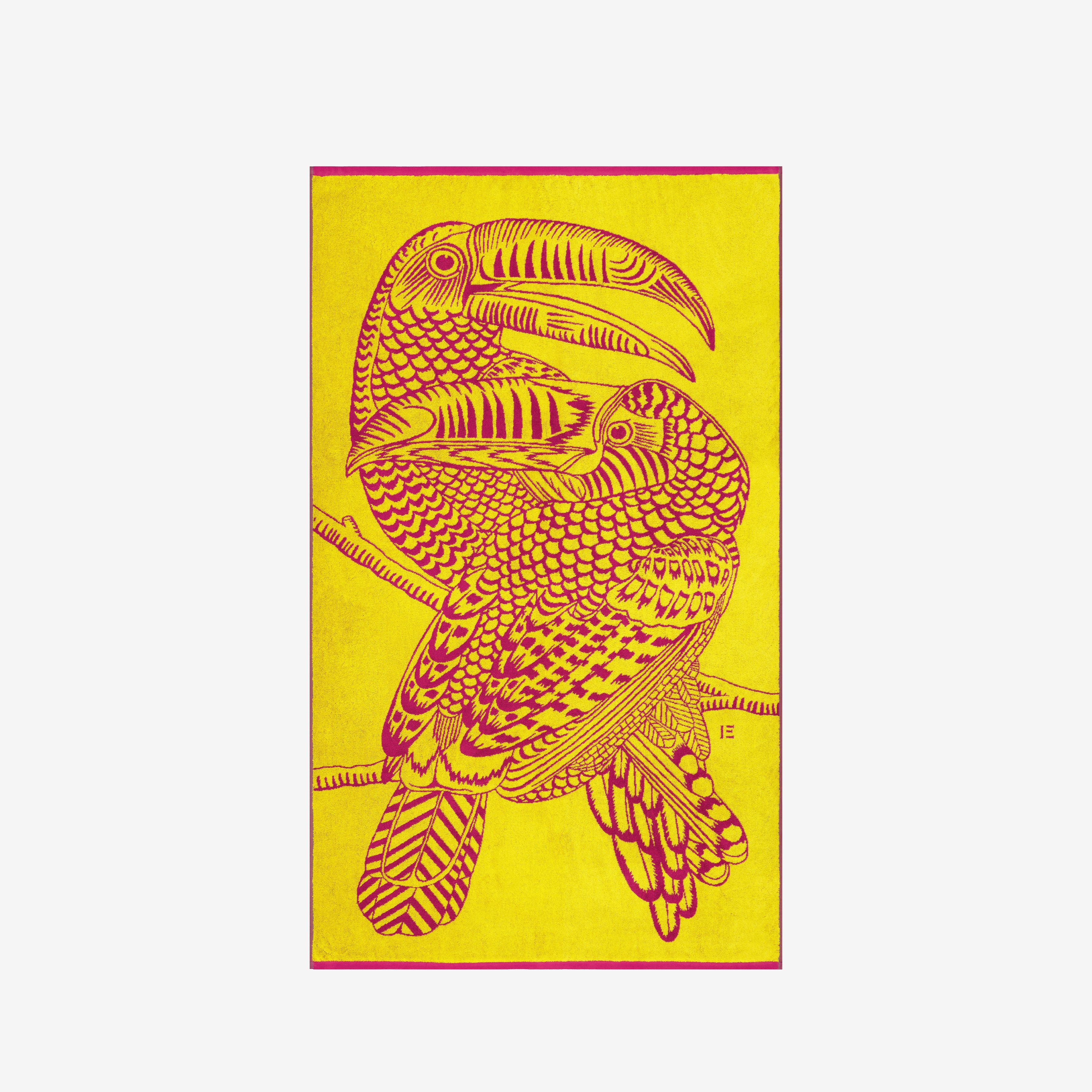 Serviette de Plage - Toucan - Jaune
