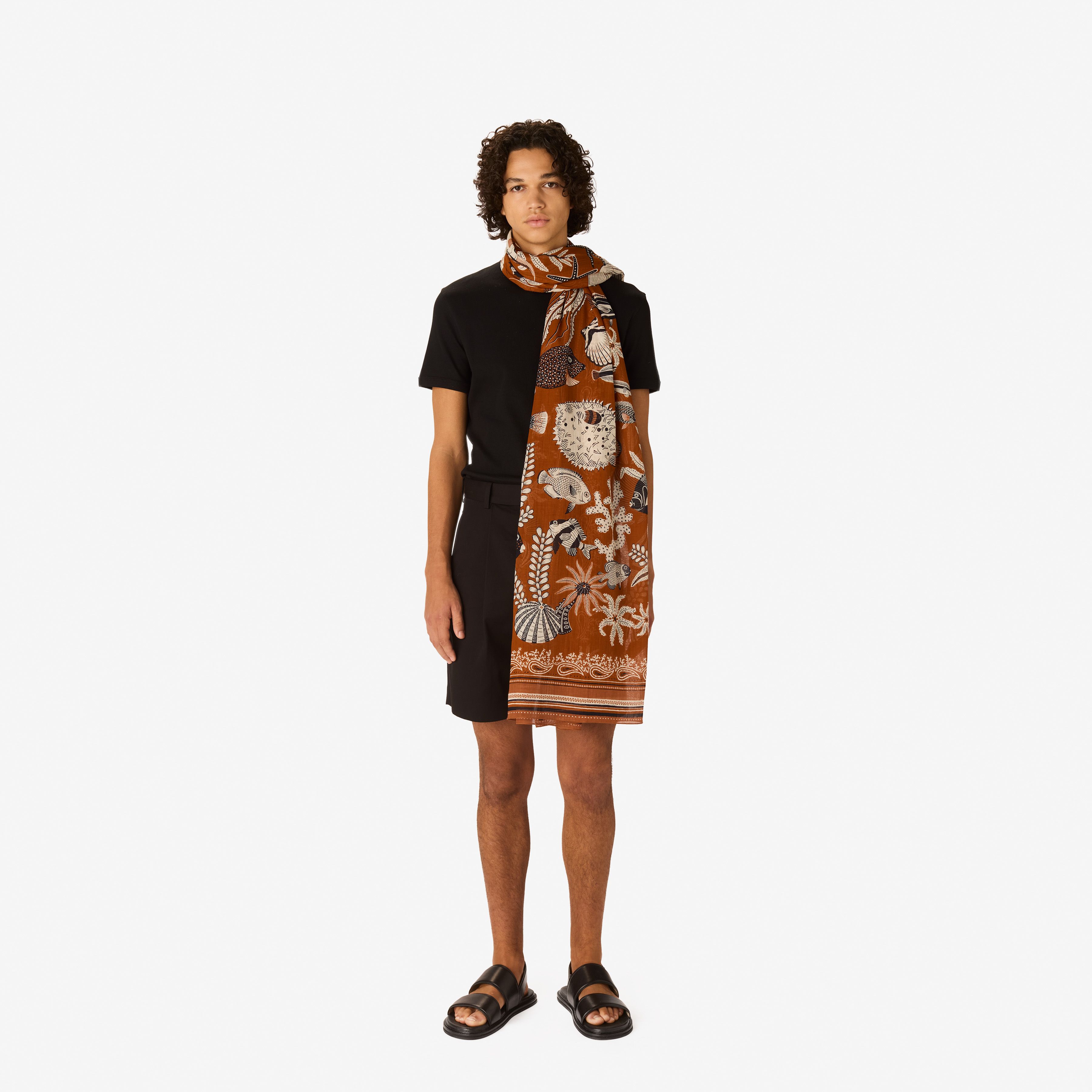 Scarf 100 - Neptune - Golden Brown