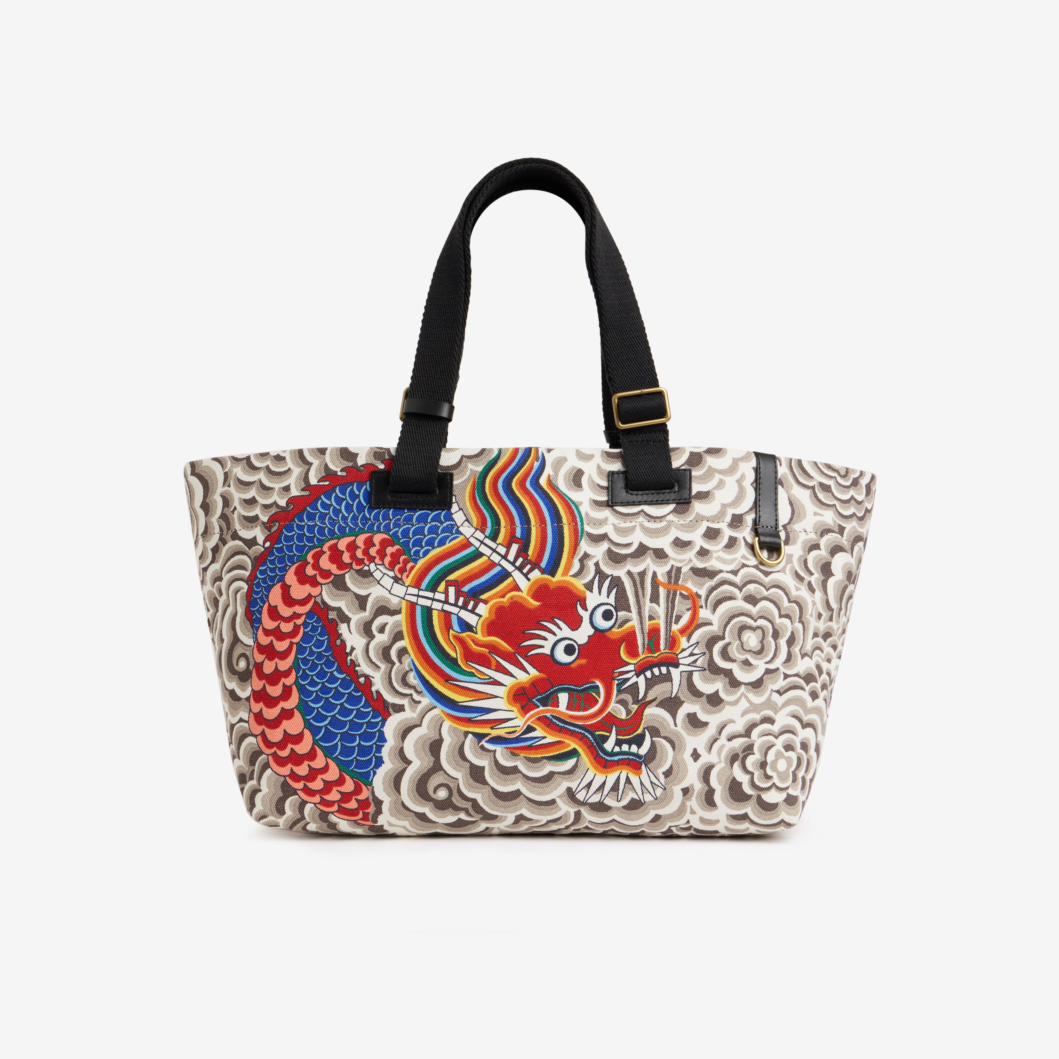 Sac Cabas Strap S - Dragon - Gris