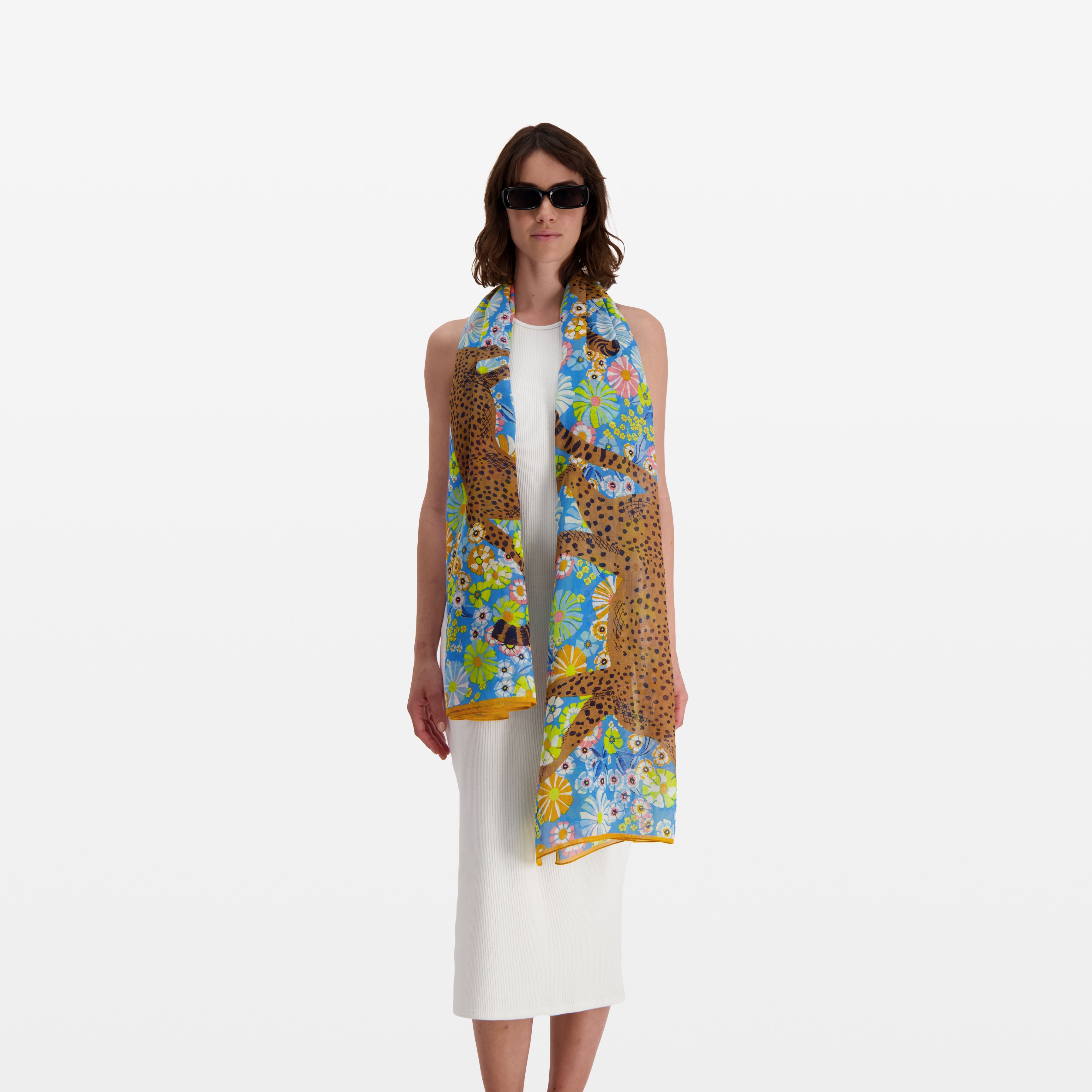 Scarf 100 - Pampa - Turquoise Blue