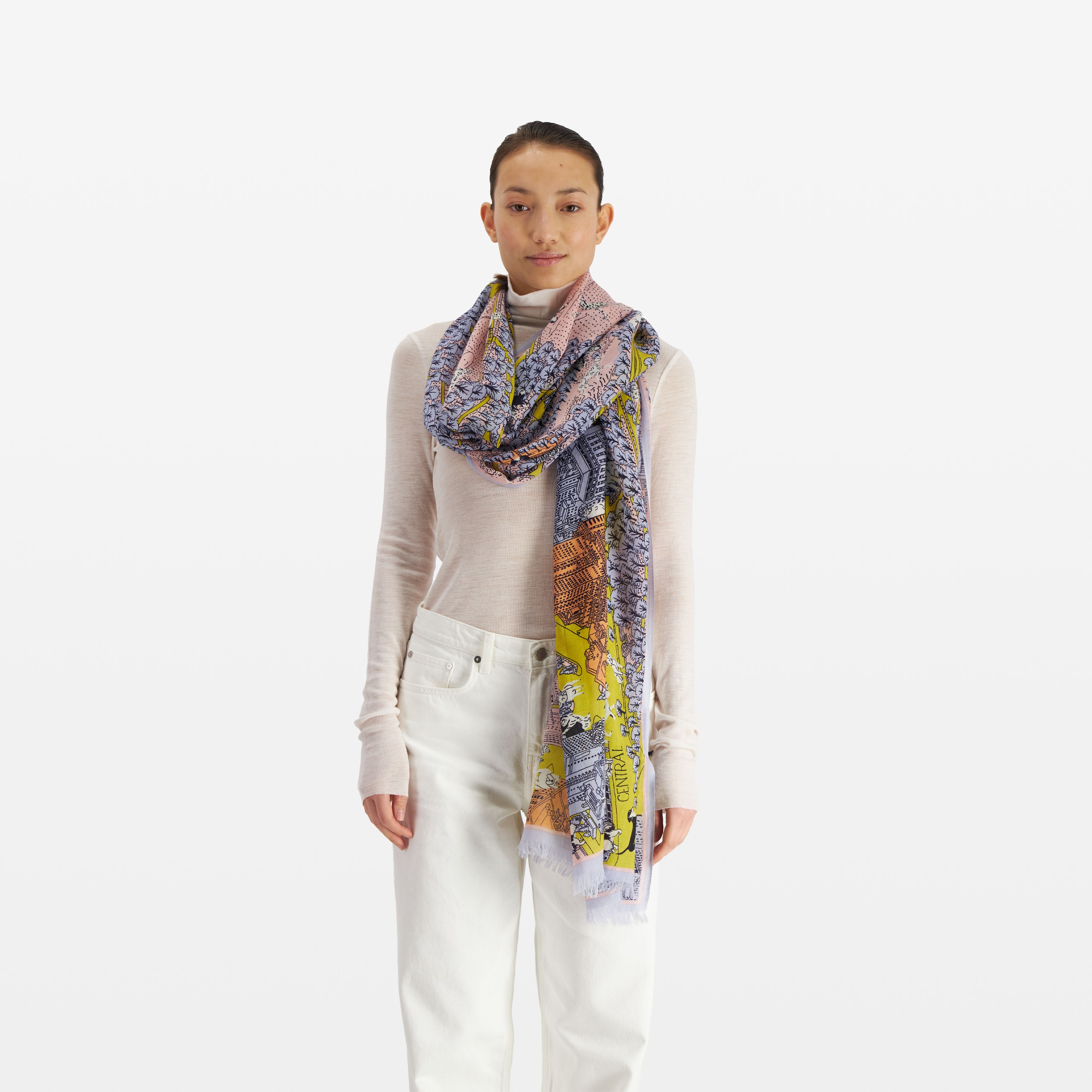 Scarf 70 - Central Park - Lilac — Inoui Editions