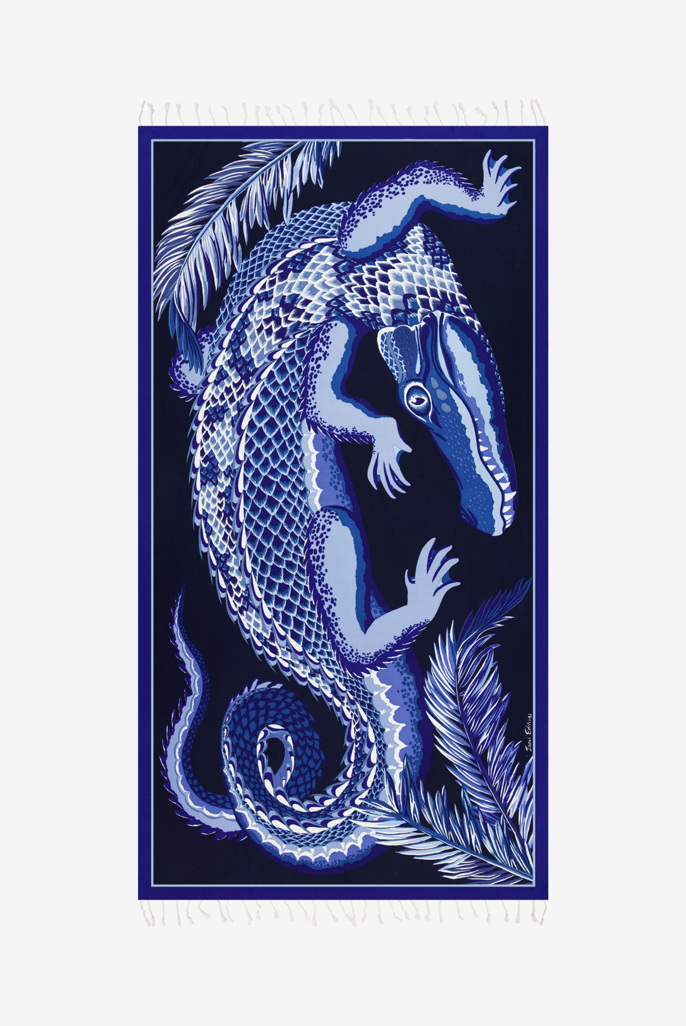 Fouta Handtuch 100 - Croco - Marineblau