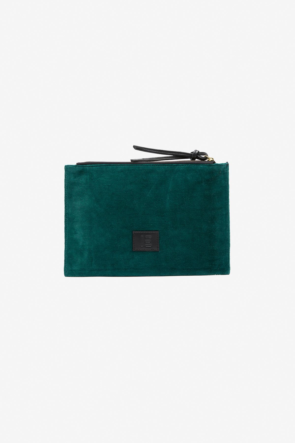 Embroidered Pouch - Le Couturier - Emerald