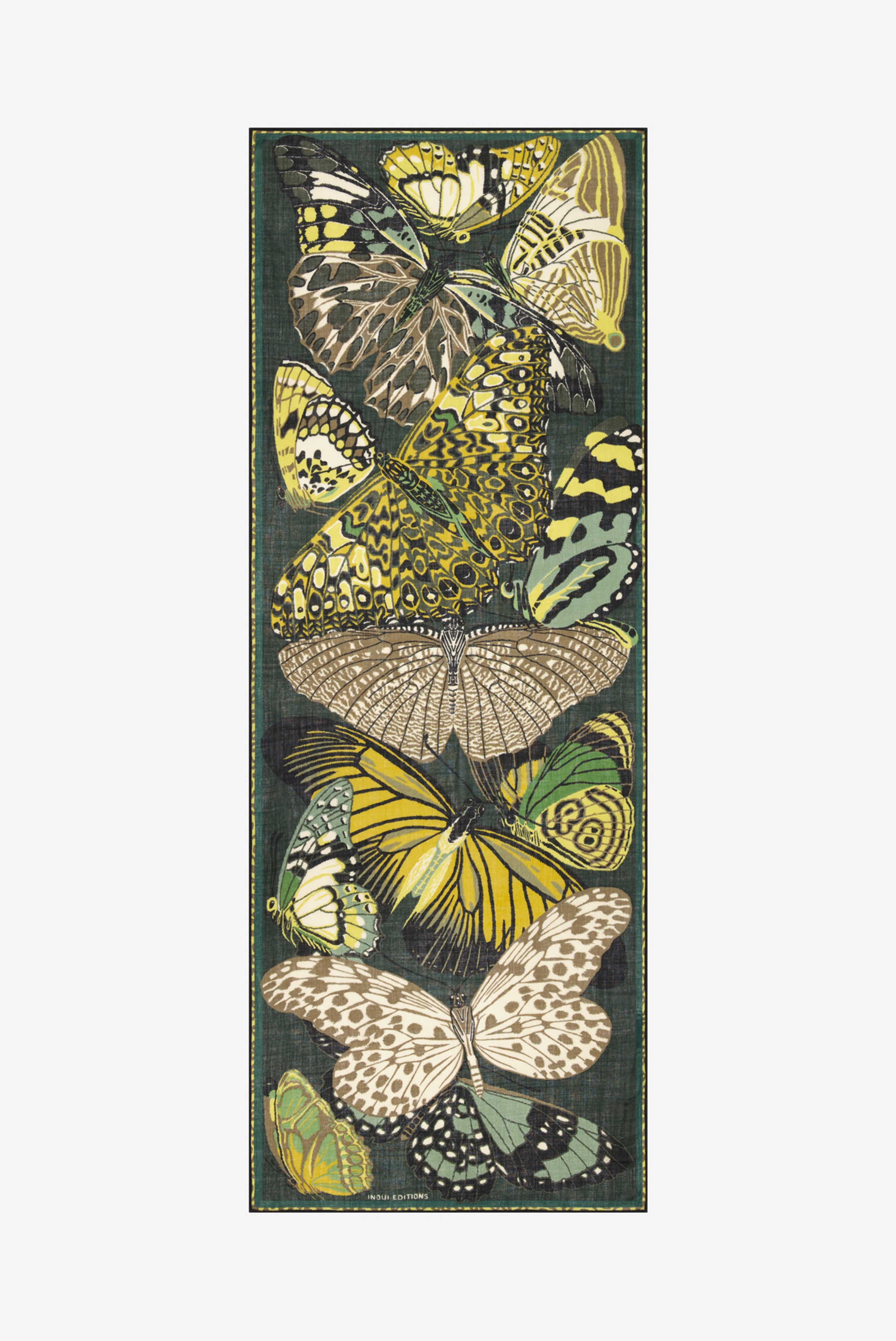 Scarf 70 - Papillons - Emerald