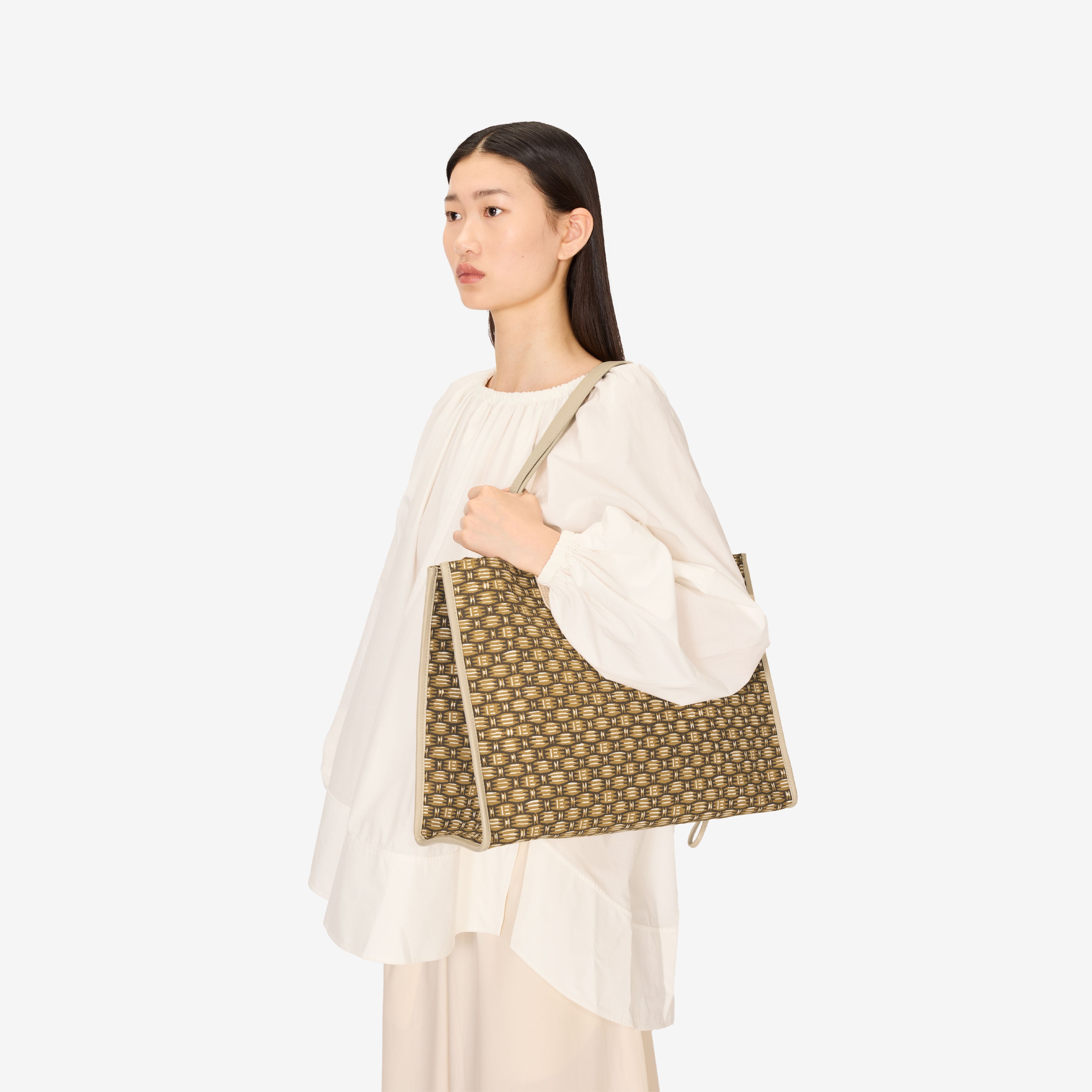 Shopping Bag - Cannage - Khaki