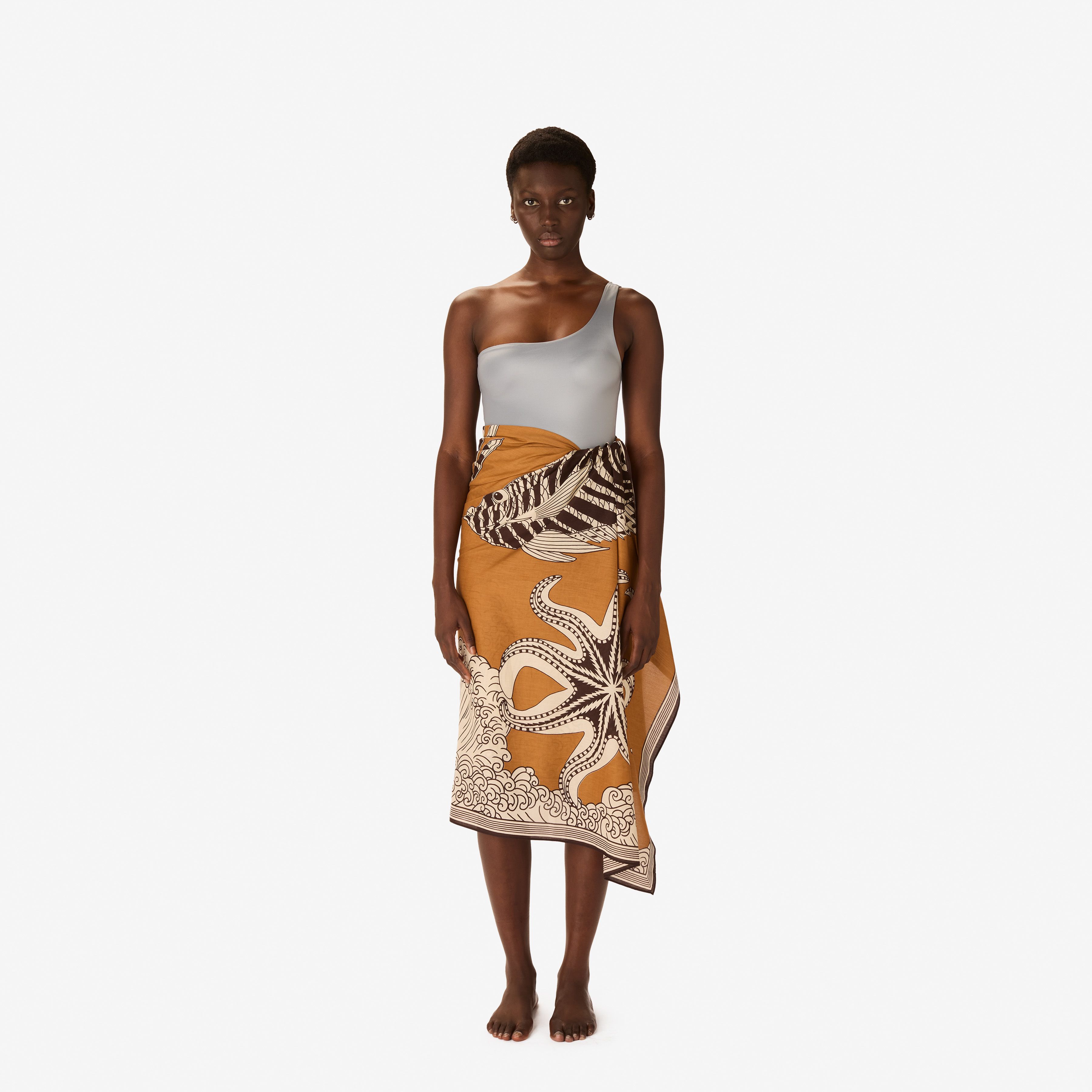 Scarf 100 - Vague - Golden Brown