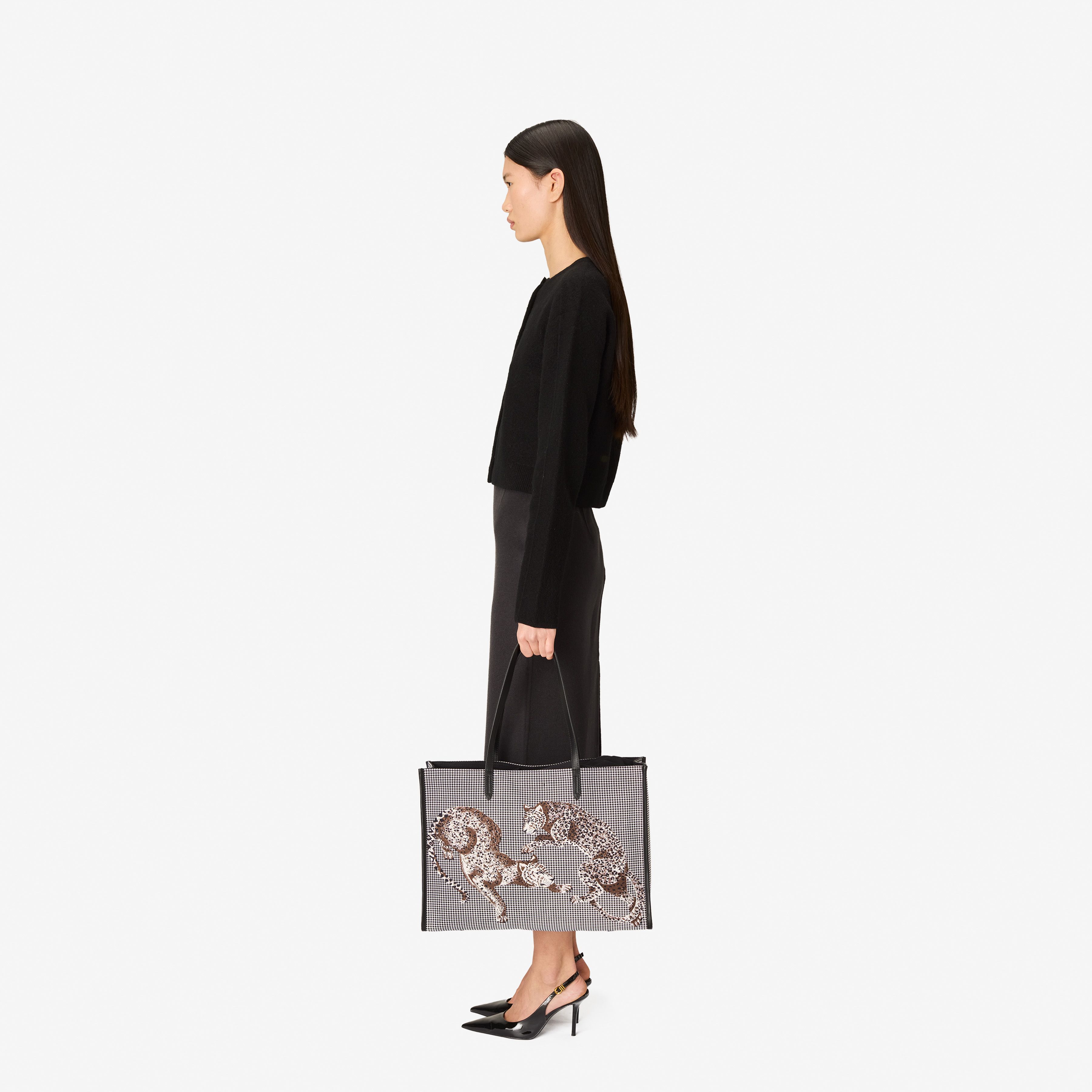Shopping Bag - Jorgen Houndstooth - Black