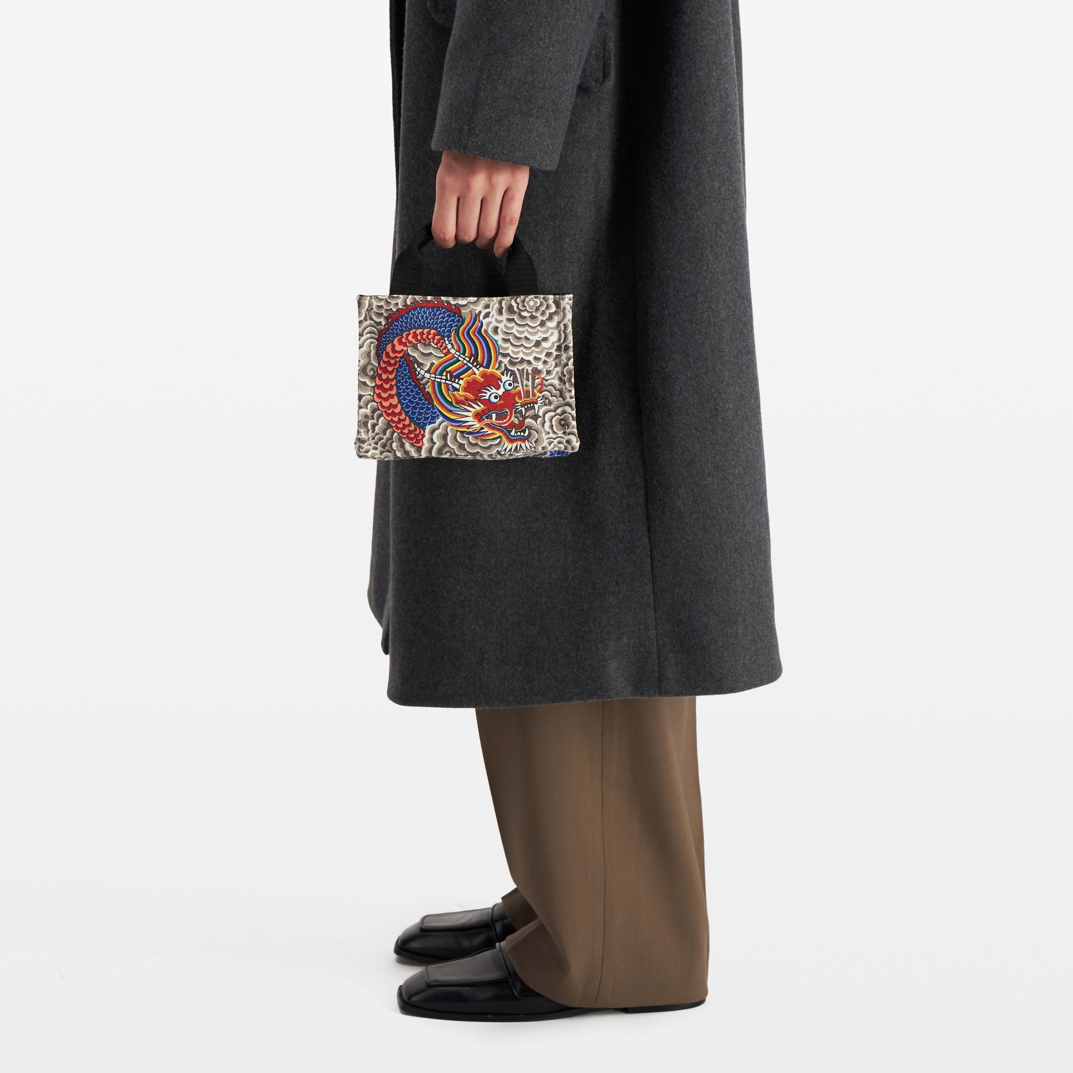 Mini Caprice Bag - Dragon - Grey