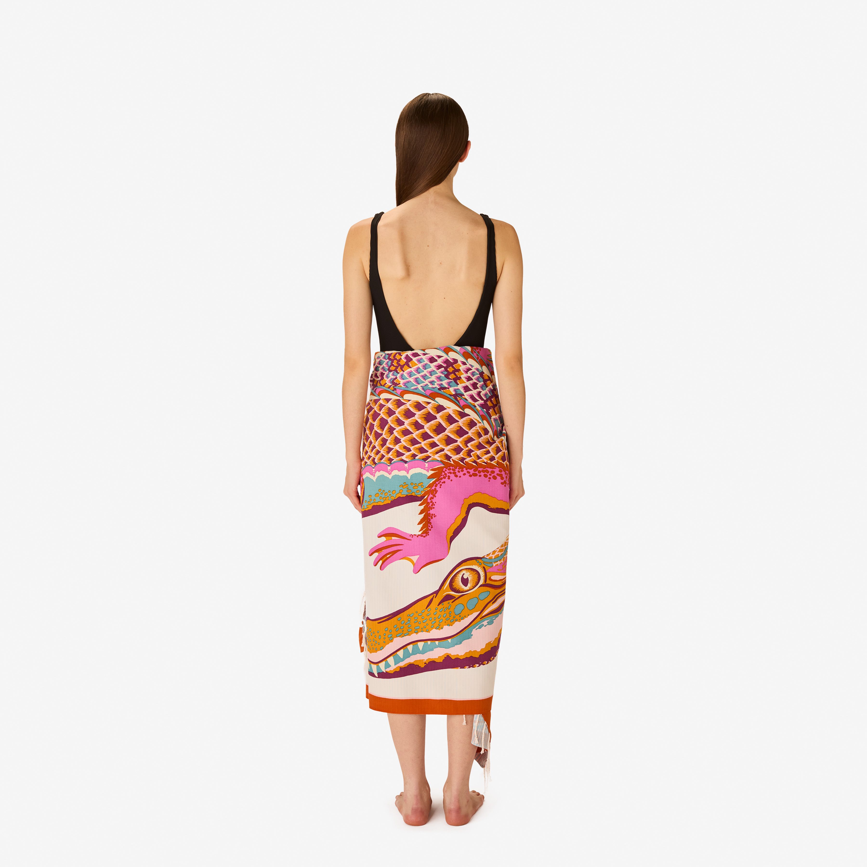 Fouta Handtuch  100 - Croco - Weiß