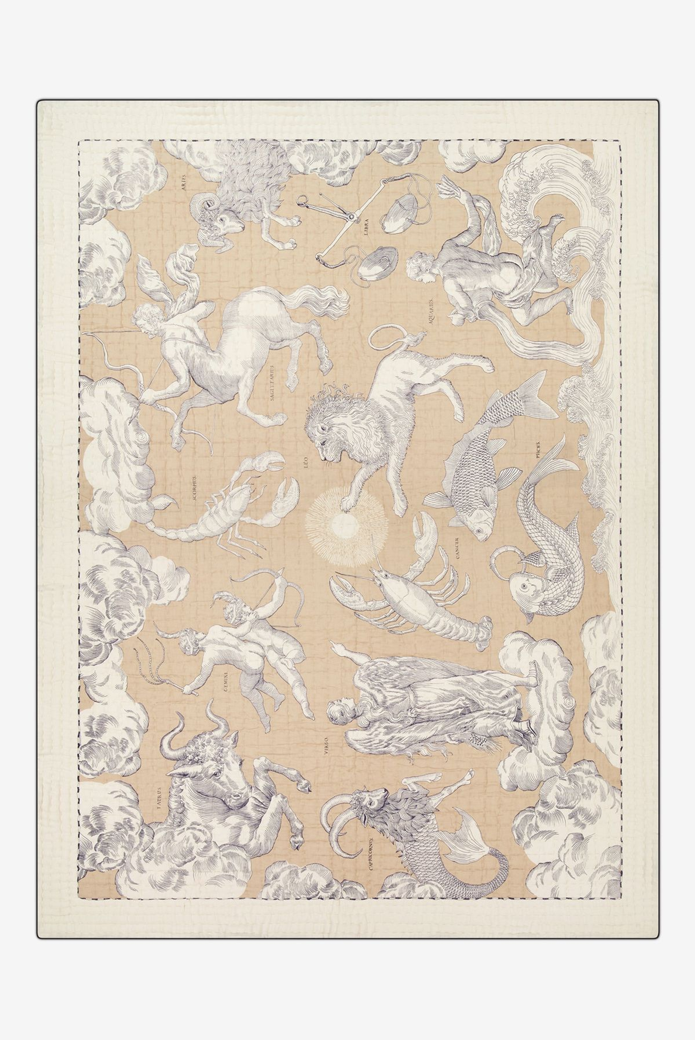 Edredón acolchado 140 - Astrologie - Beige