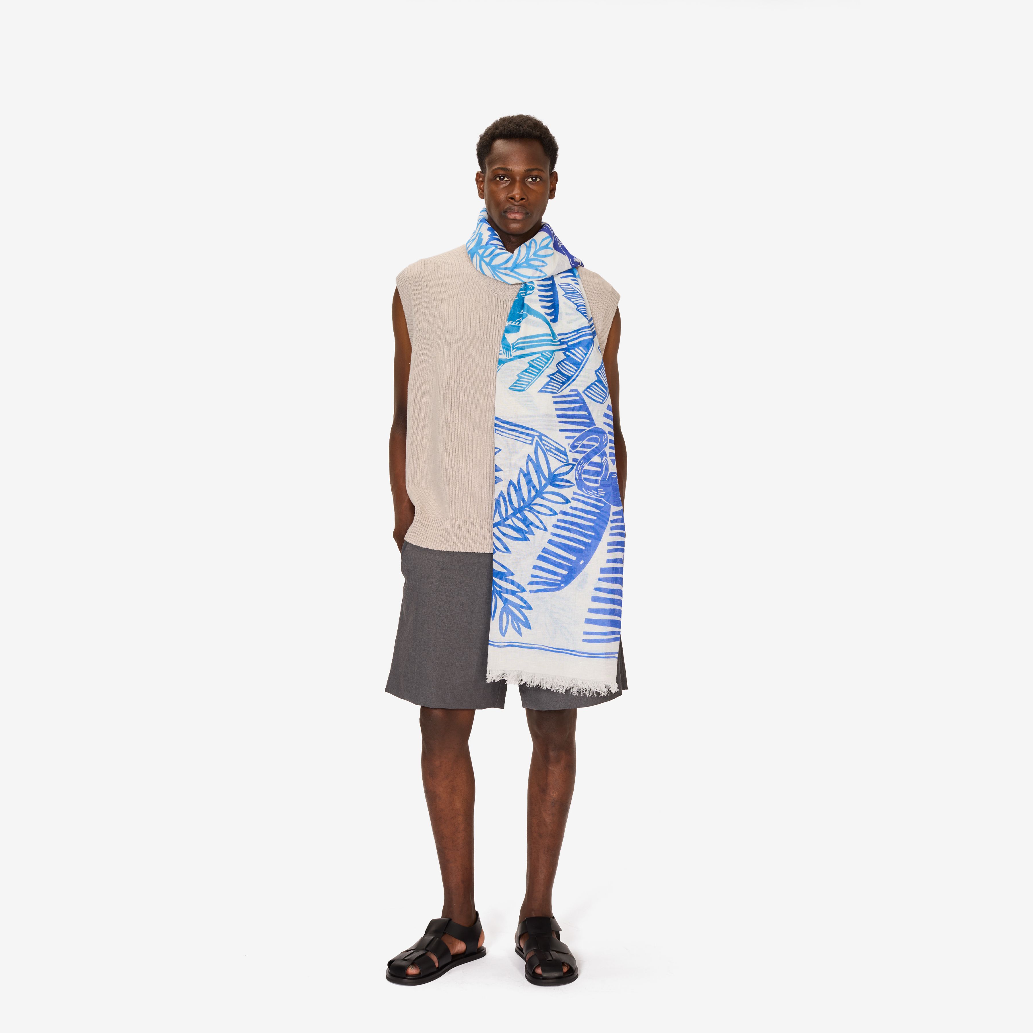 Scarf 100 - Jungle - Blue