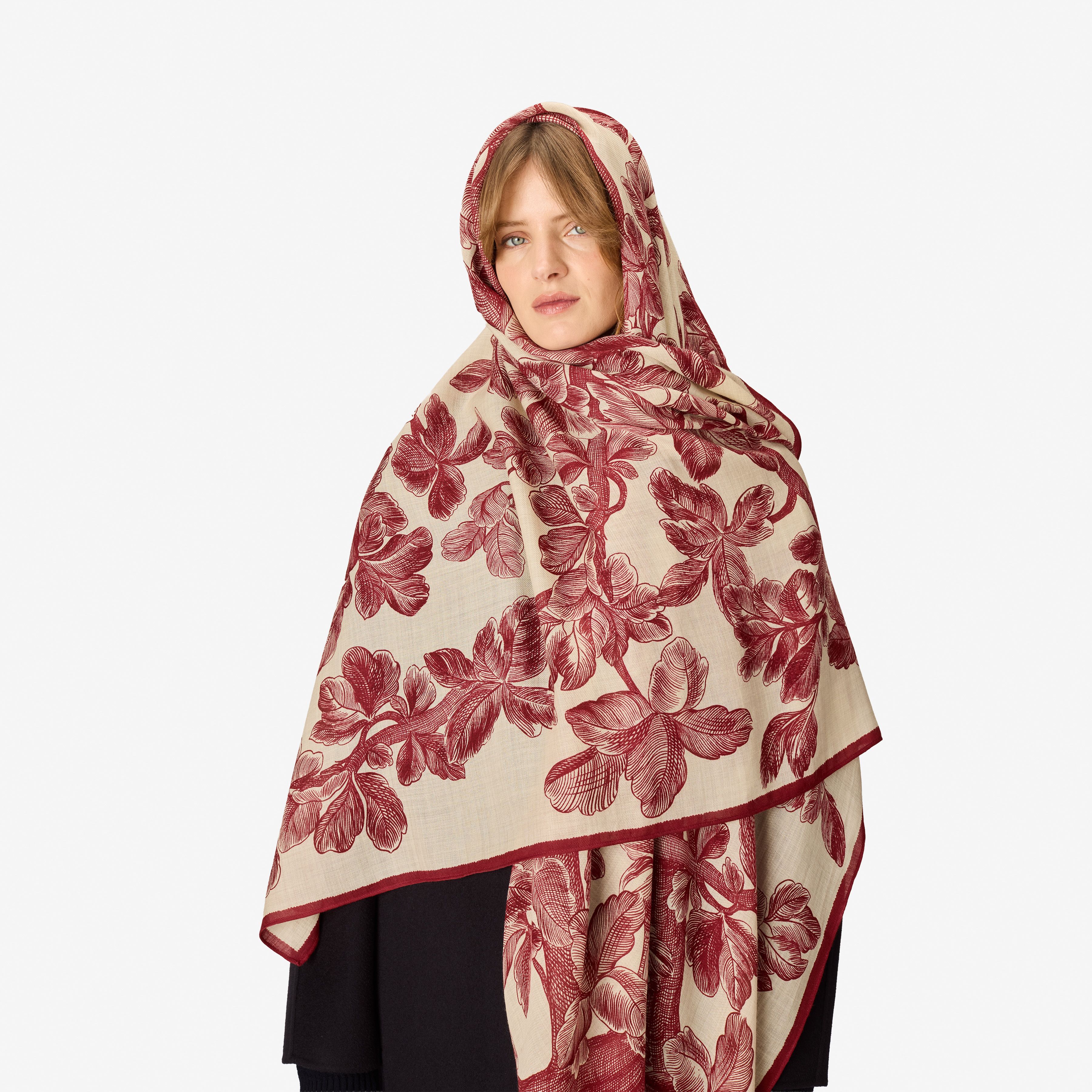 Scarf 100 - Arboris - Burgundy