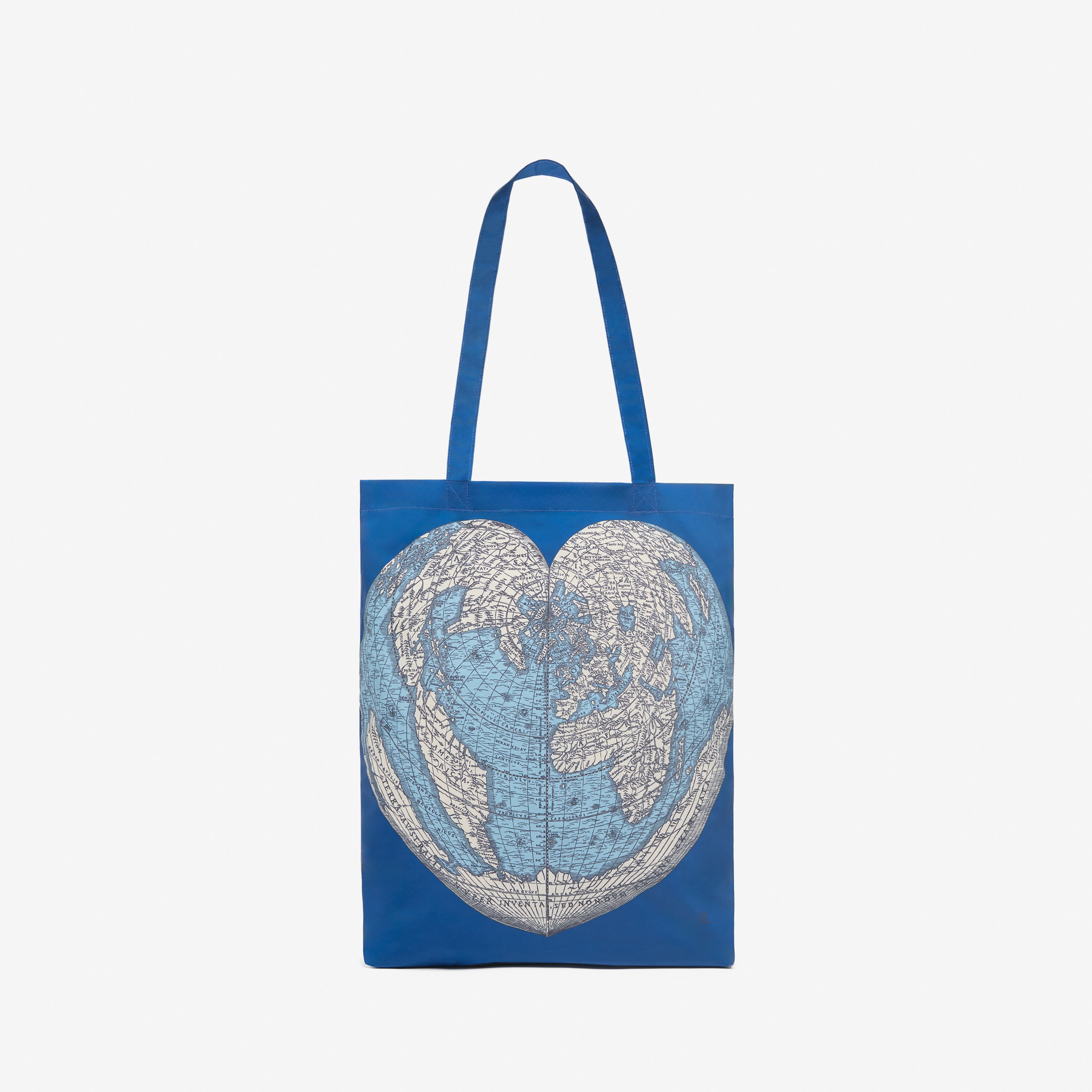 Sac Shopper - Mappemonde - Bleu