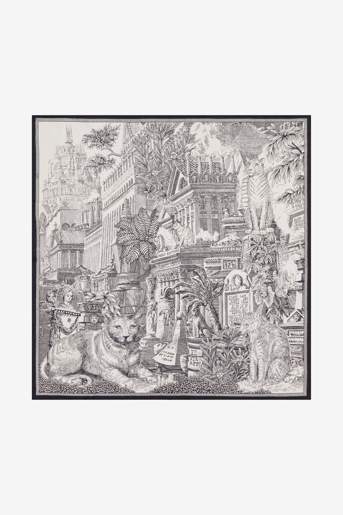 Pañuelo 65 - Piranesi - Negro