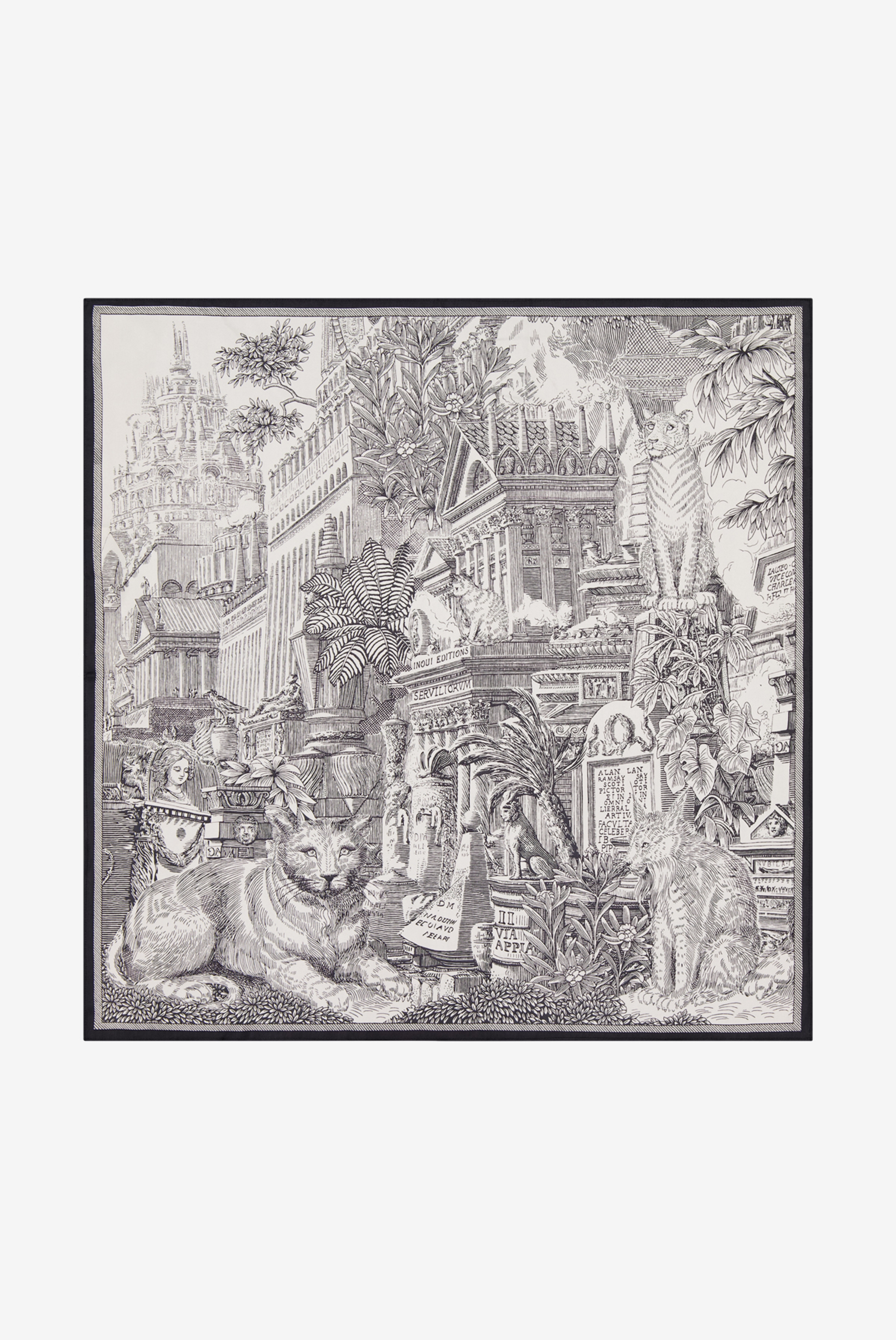 Pañuelo 65 - Piranesi - Negro