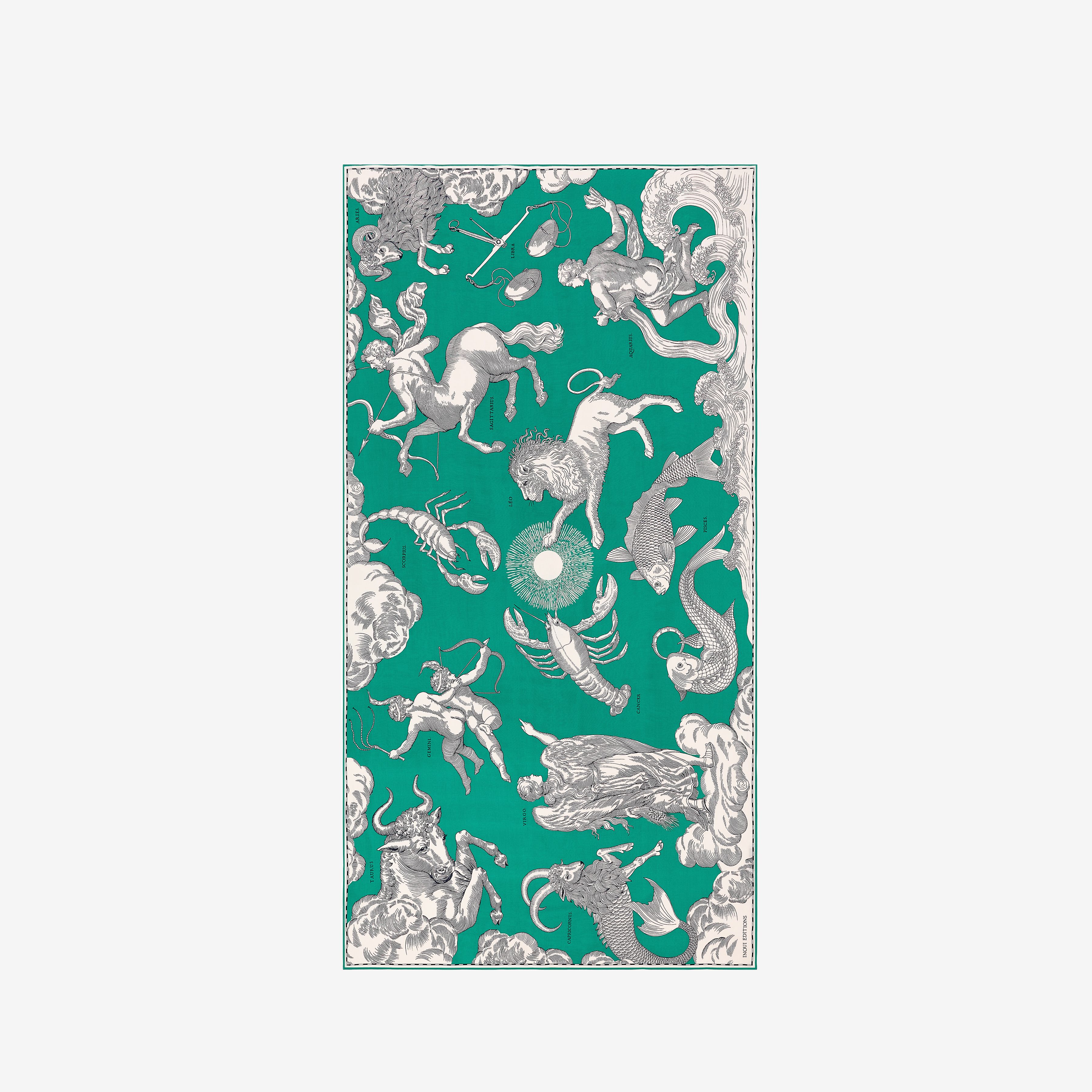 Scarf 100 - Astrologie - Green