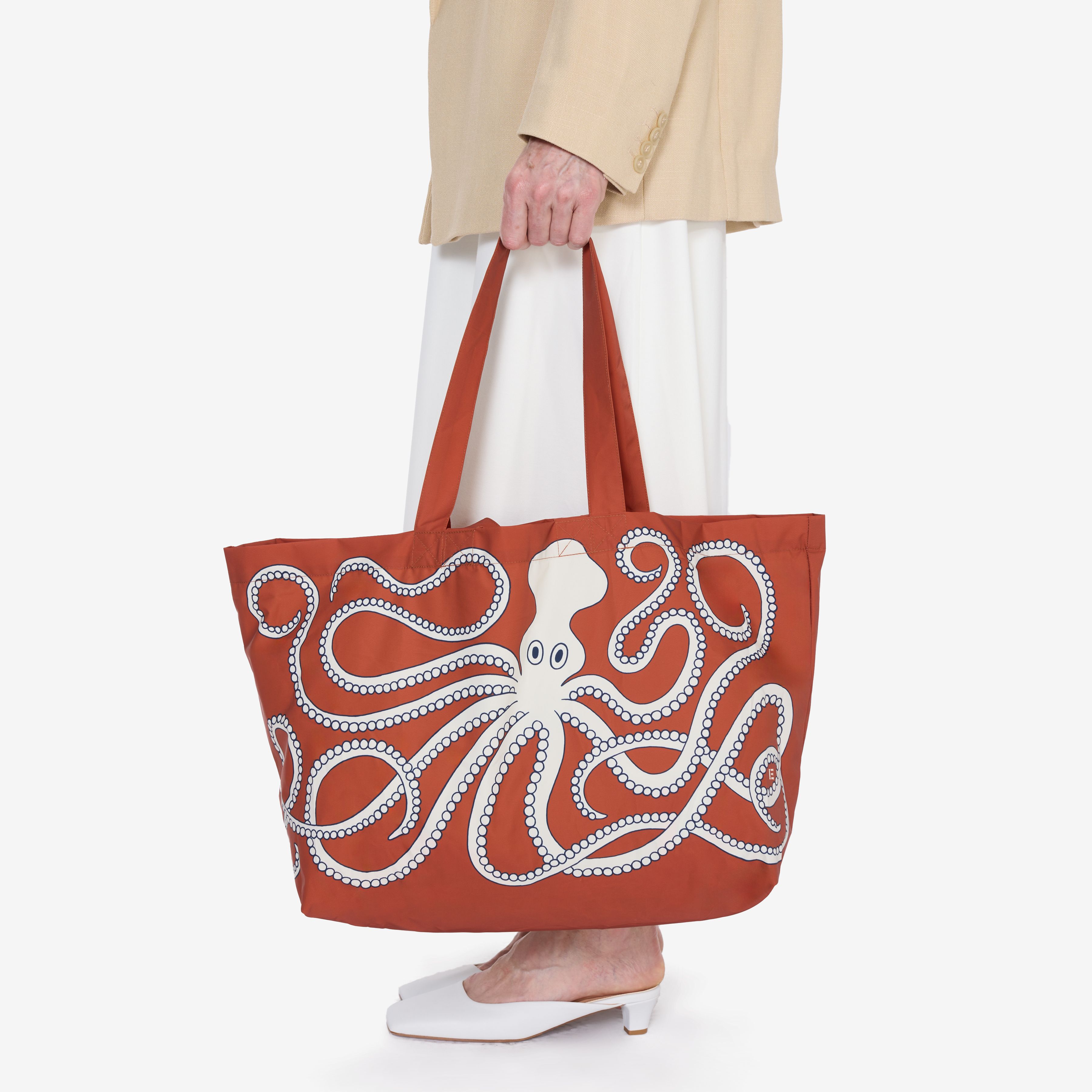 Maxi Shopper Bag - Octopus - Orange