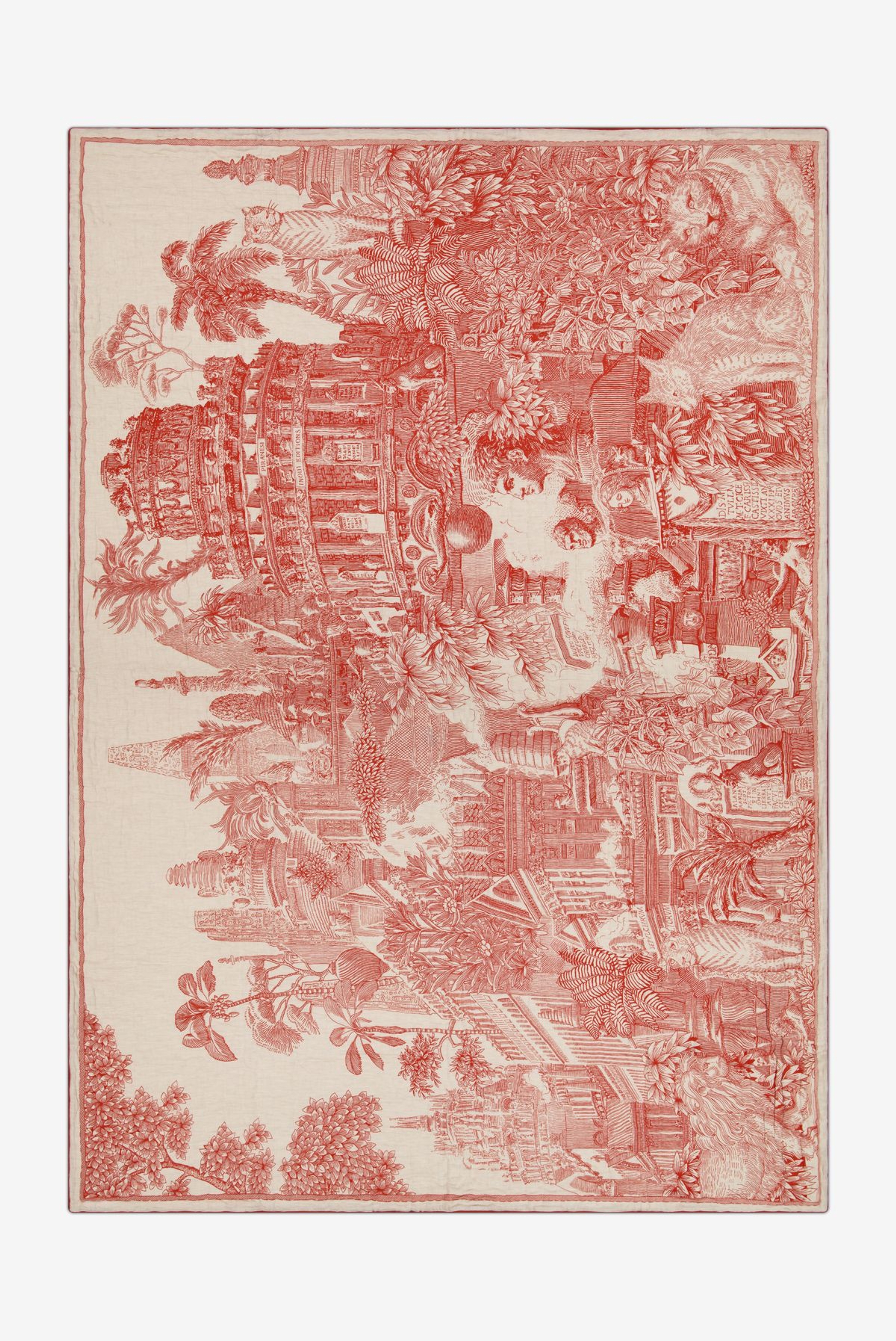 Edredón acolchado 140 - Piranesi - Rojo