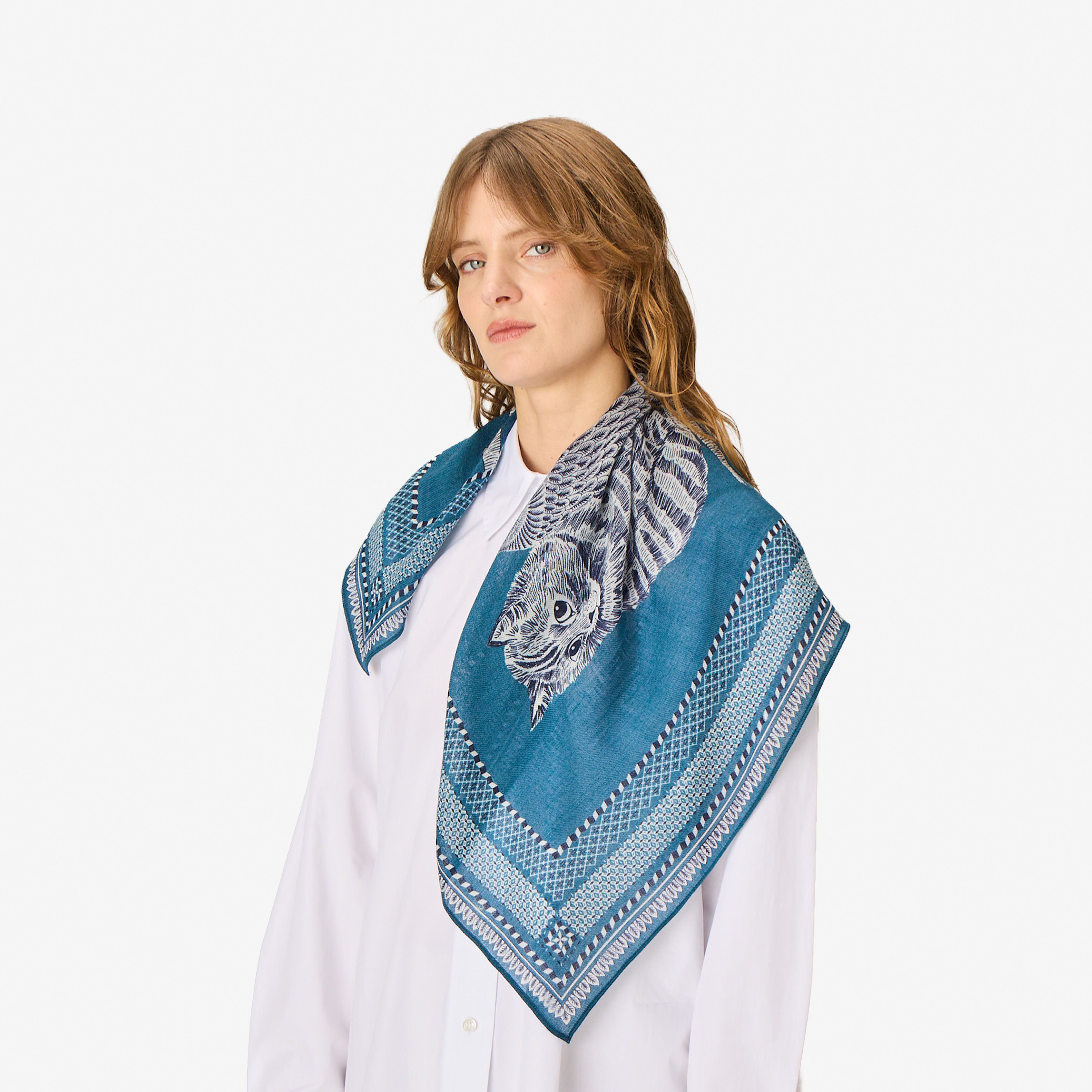 Square 70- Chouette - Blue