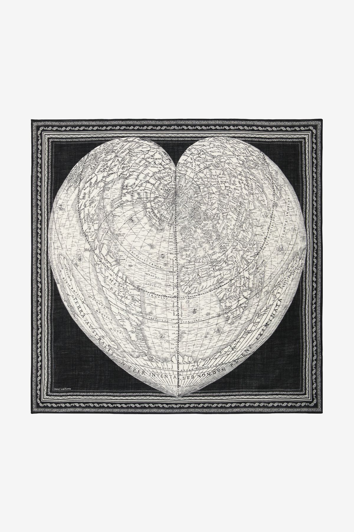 Pañuelo 130 - Mappemonde - Negro