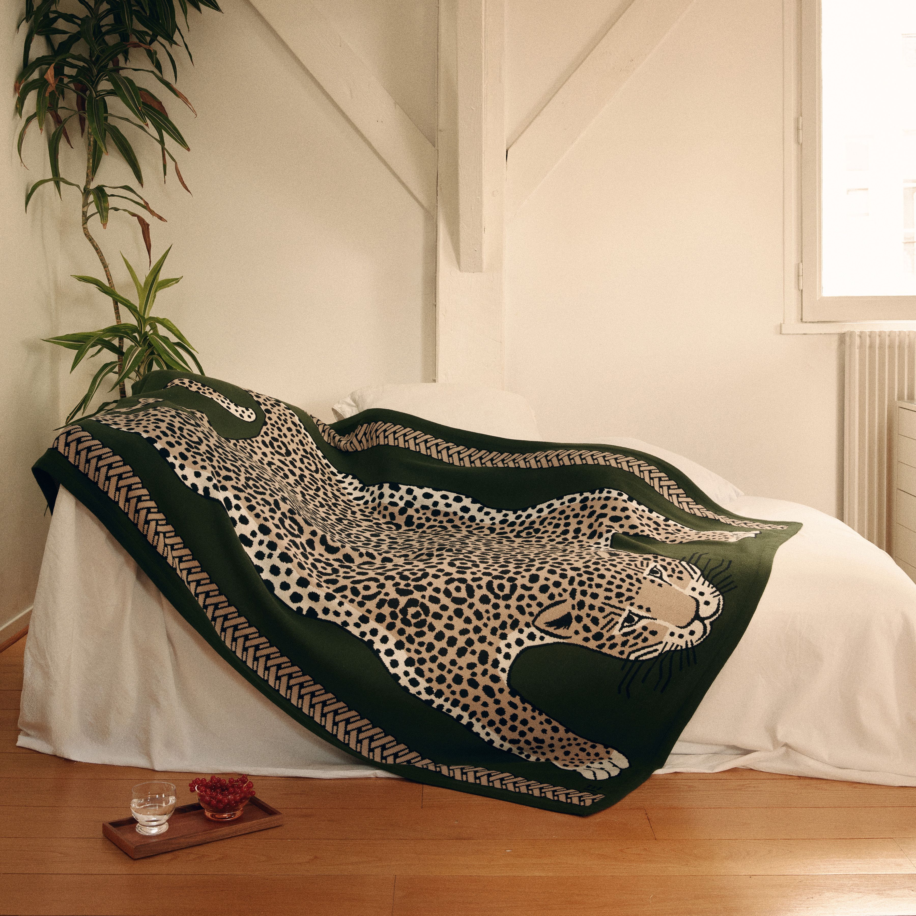 Coperta 130 - Leopard - Kaki