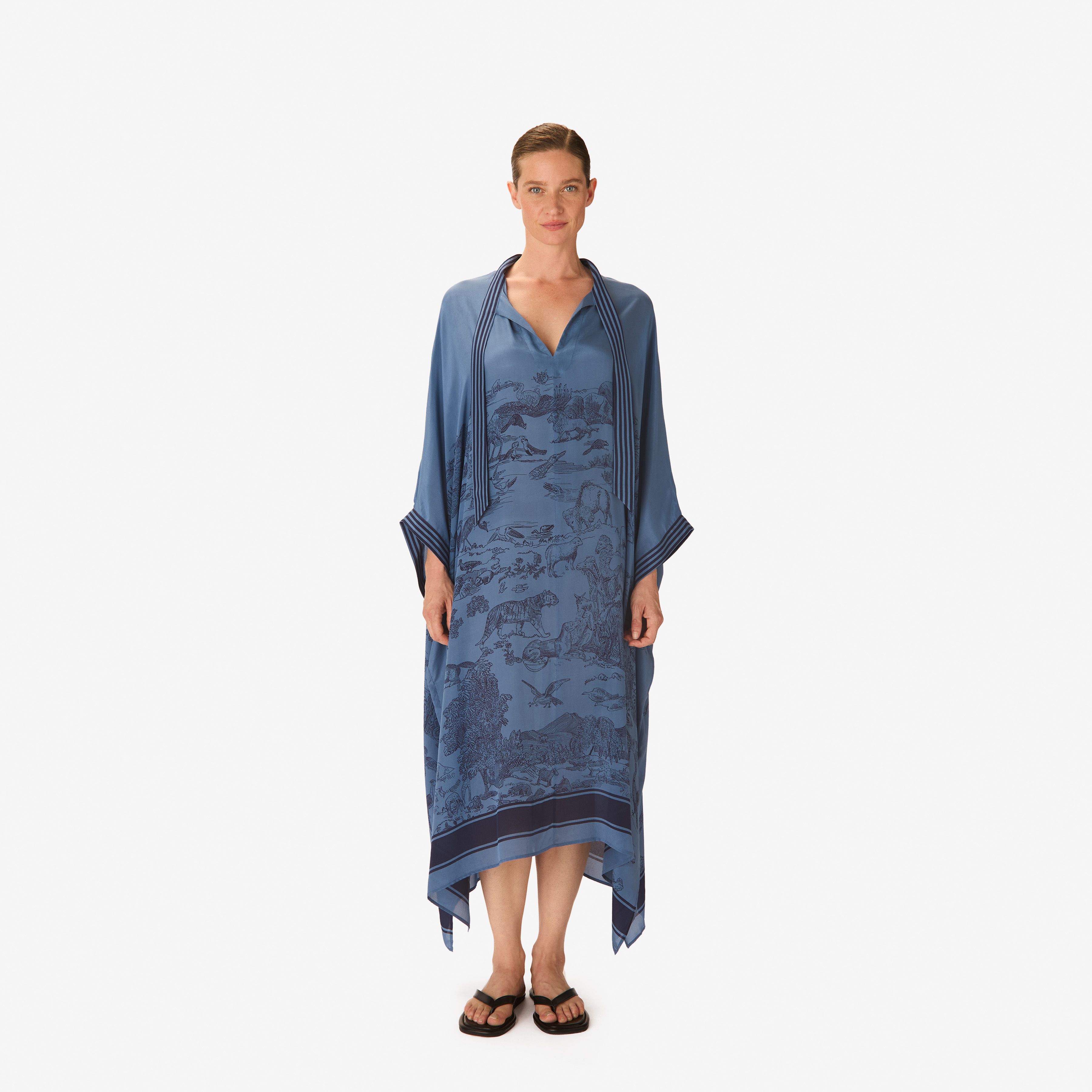 Langer Kaftan - Reverie - Marineblau