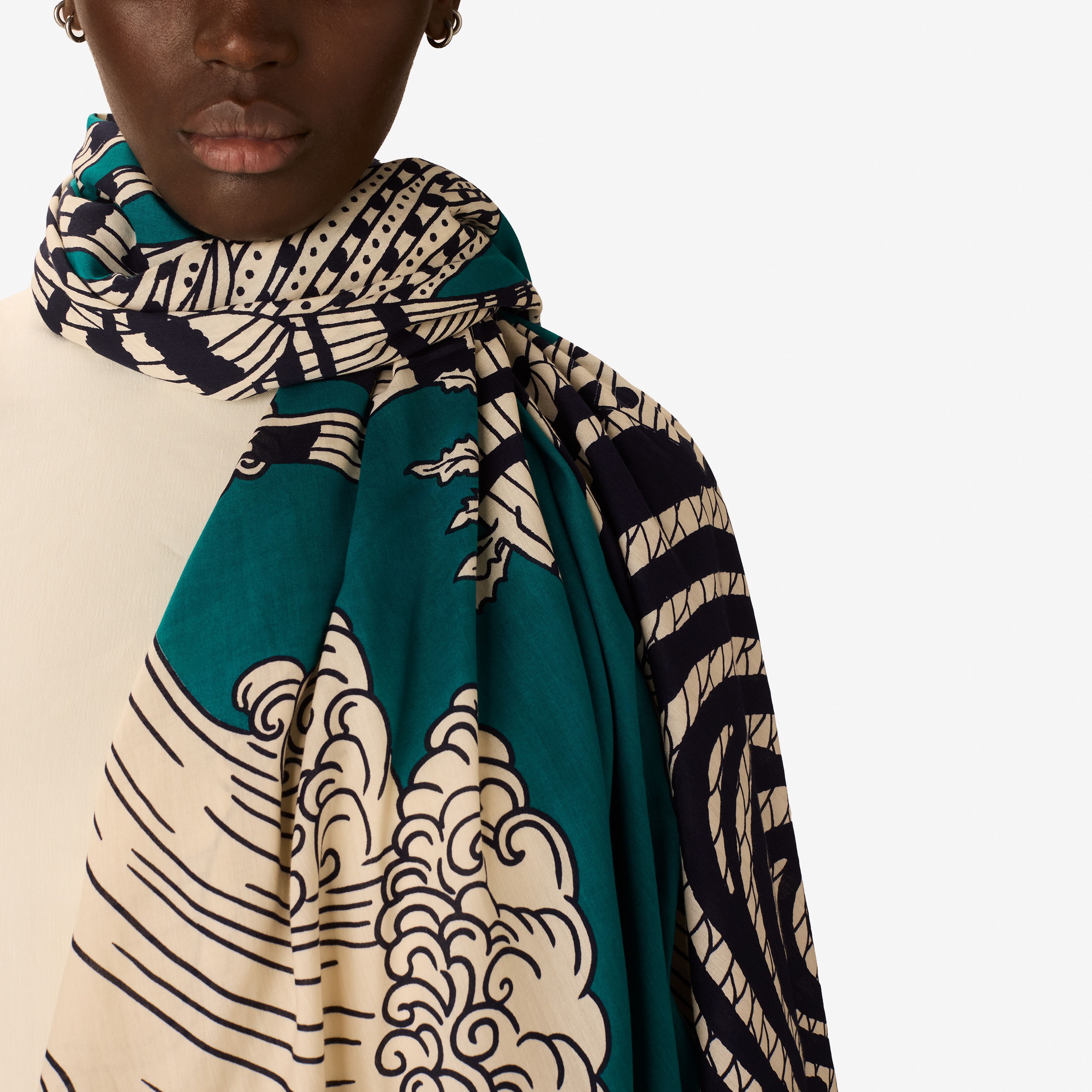 Scarf 100 - Vague - Turquoise