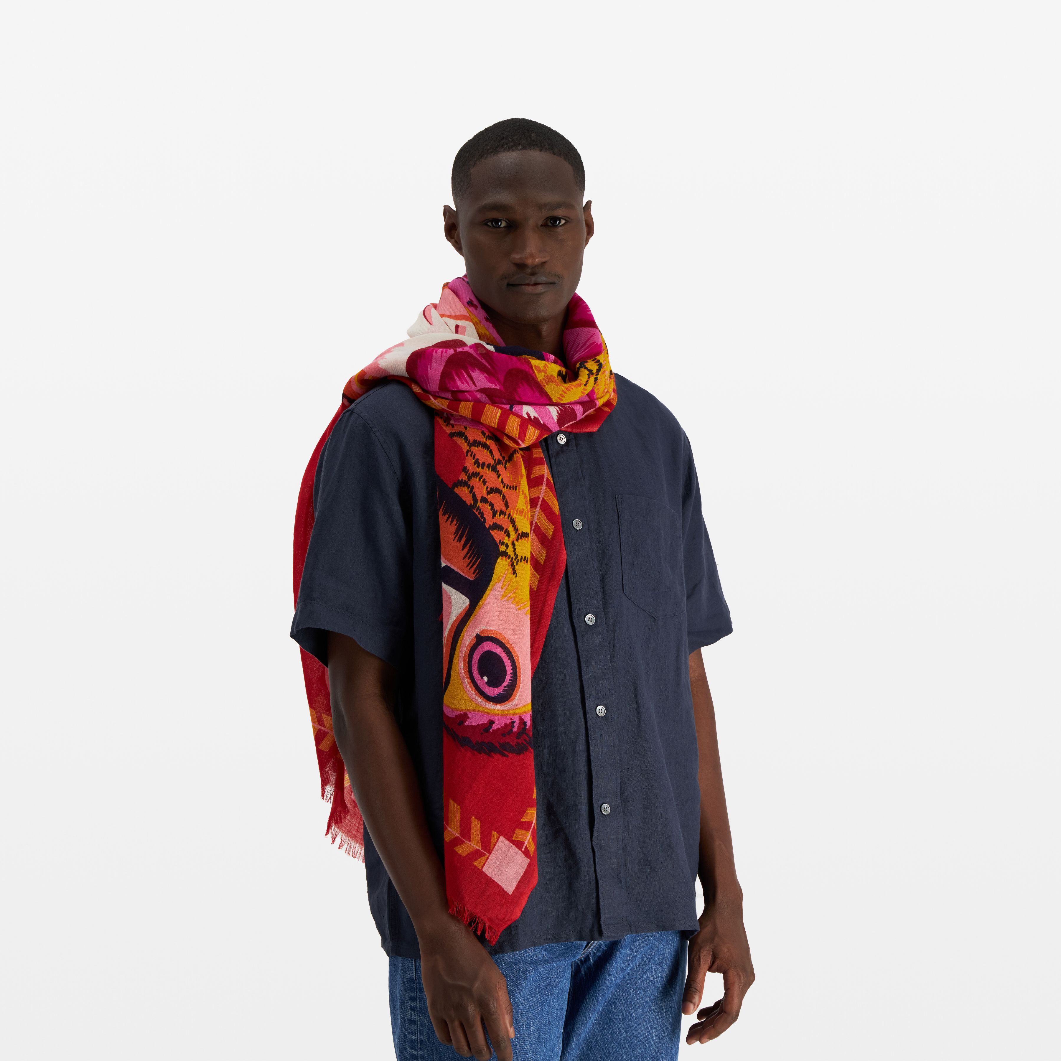 Scarf 70 - Toucan - Red