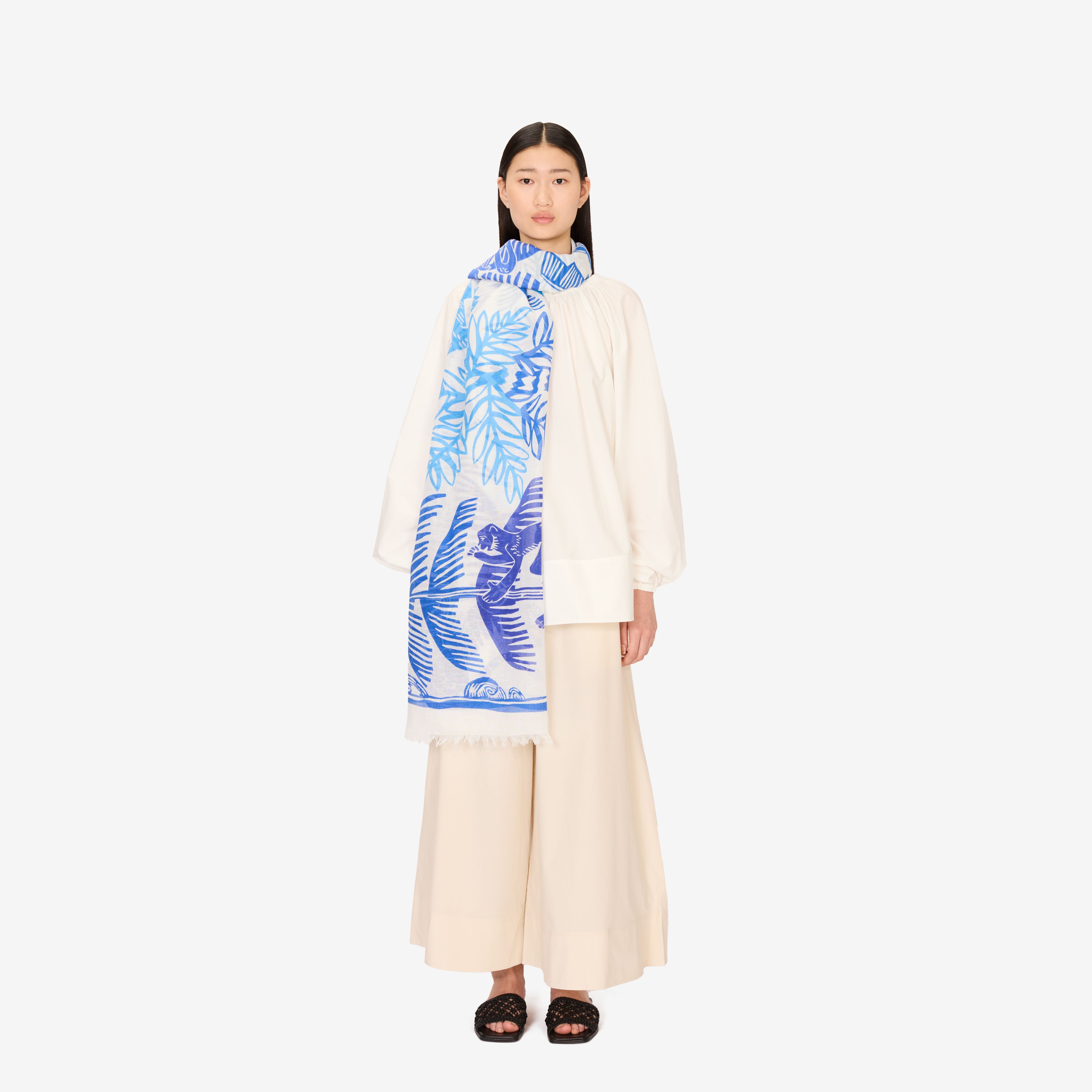 Scarf 100 - Jungle - Blue